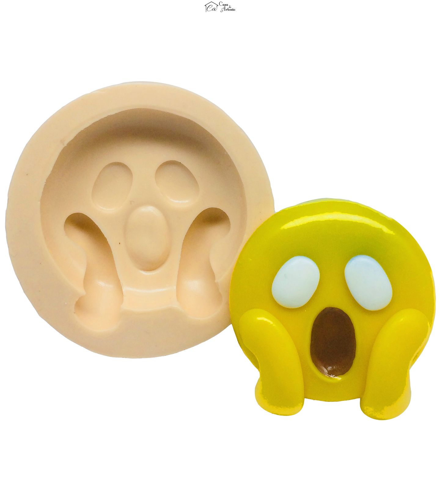 Molde de silicone - Emoji O filme - Oh Meu Deus - Grande - P321