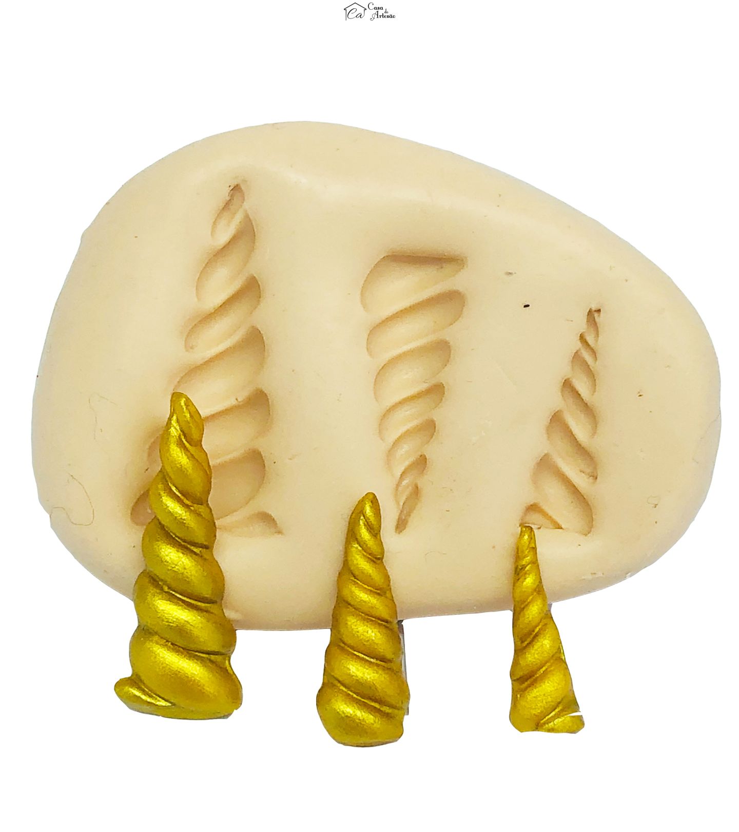 Molde de silicone - Unicornio - Chifres 03 Tamanhos - P689