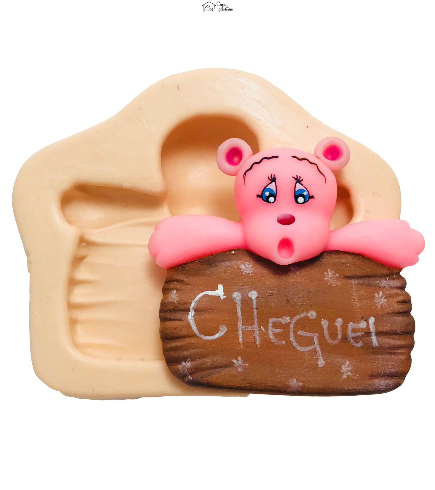 Molde de silicone - Urso c/ Placa - P120