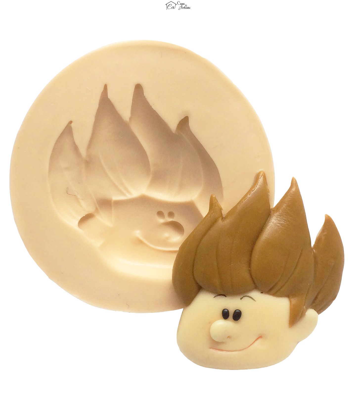 Molde de silicone - Amigaozao - Rosto Matt - P276
