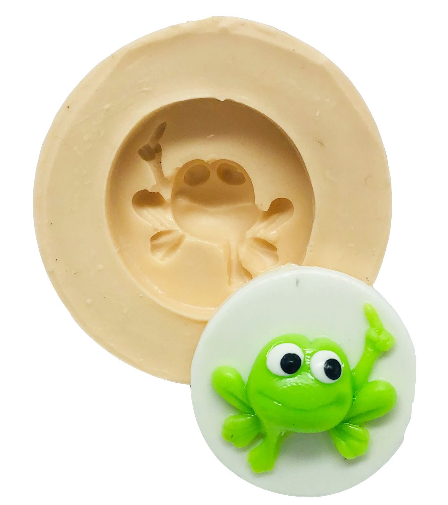 Molde de silicone - Galinha Pintadinha com Base - Sapo Pequeno - P506