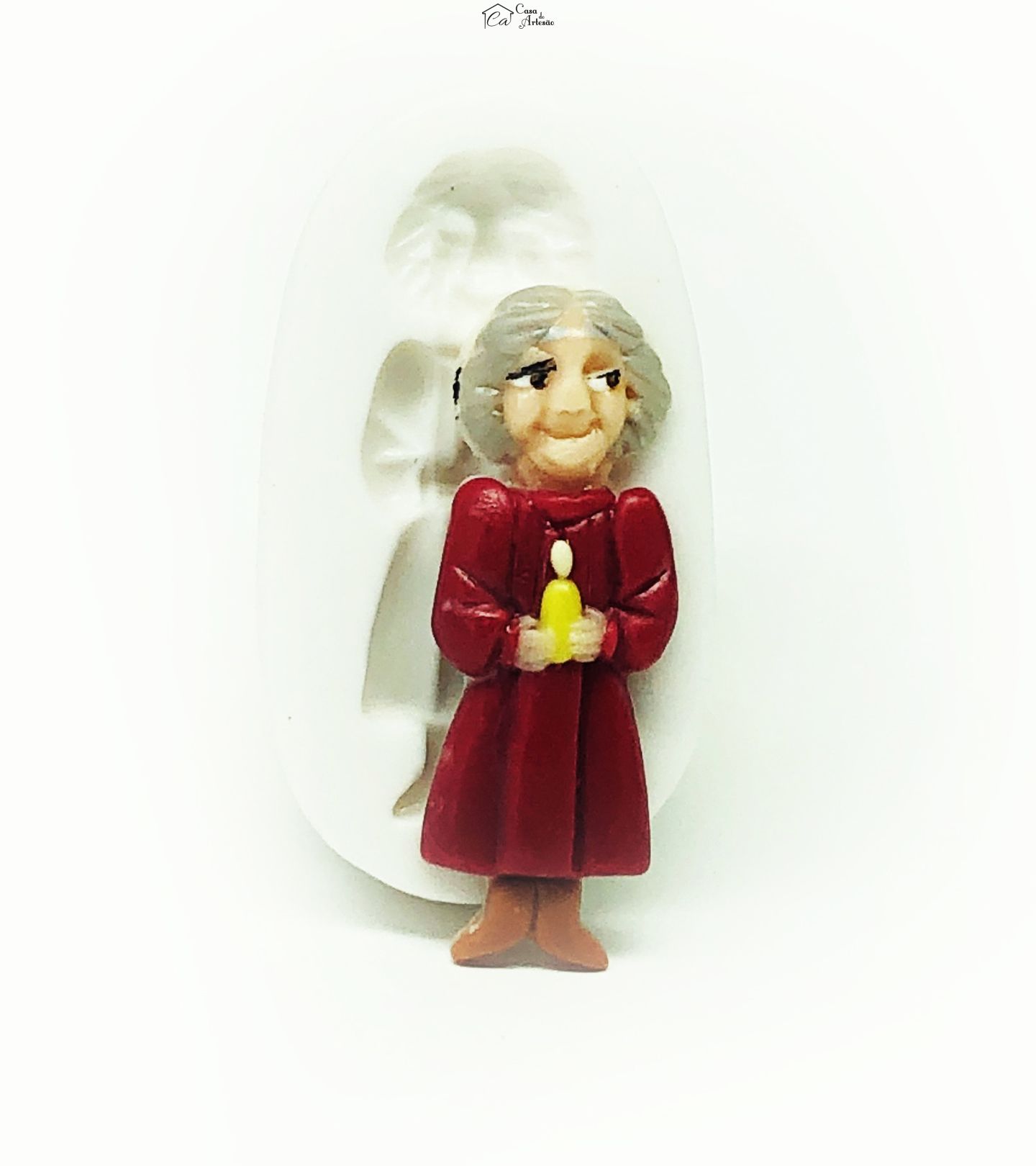 Molde de silicone - Encanto - Abuela Alma Madrigal - Pq - P1128