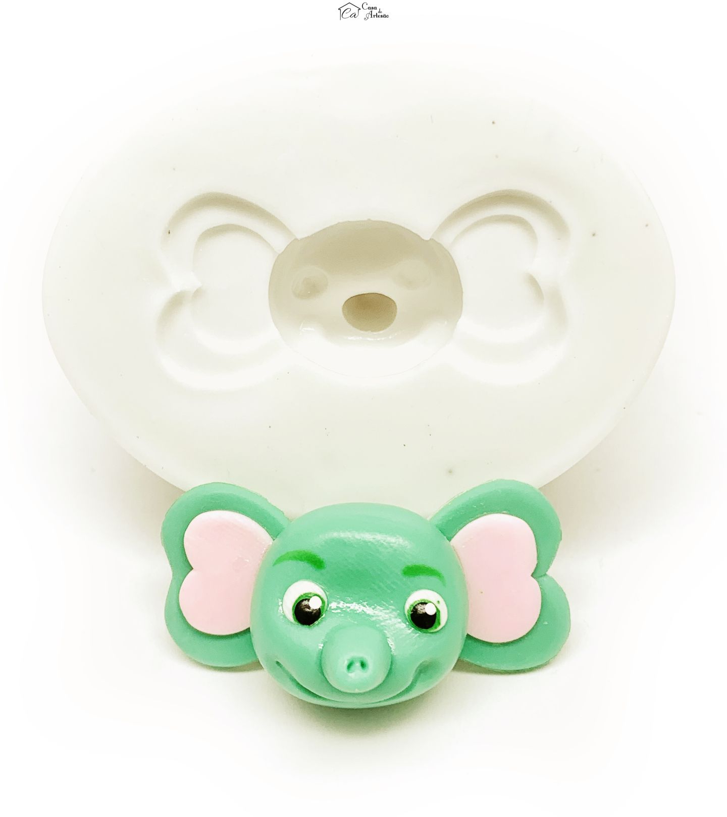 Molde de silicone - Cocomelon - Rosto Elefante - Medio - P710