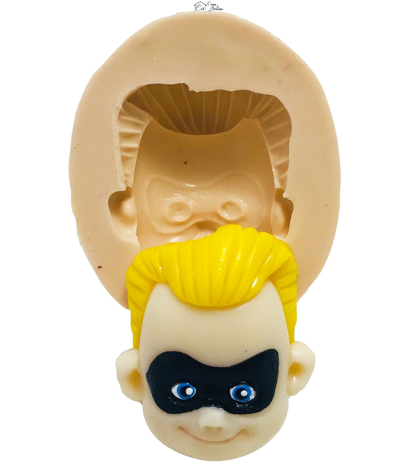 Molde de silicone - Os Incriveis - Rosto Flecha - Medio - P408