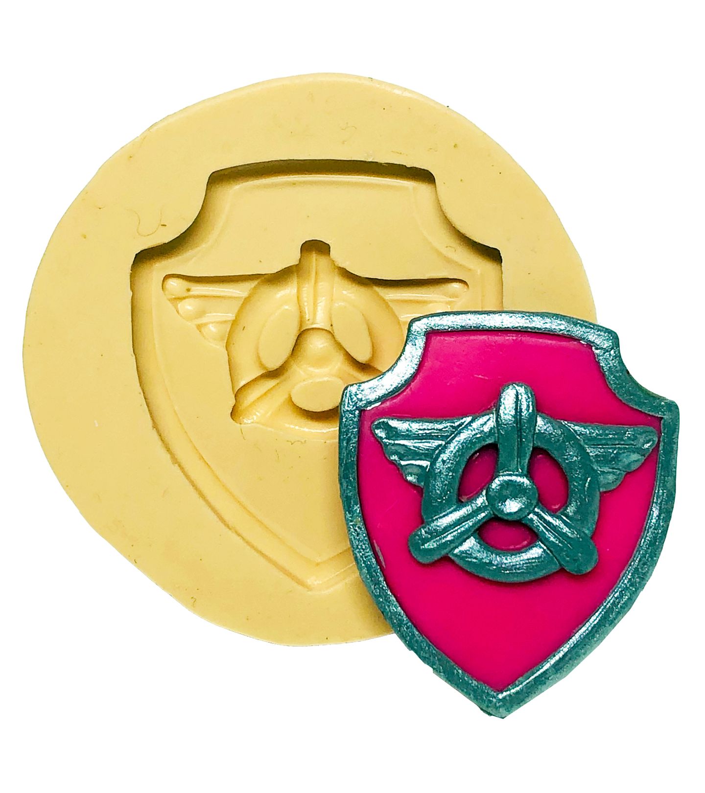 Molde de silicone - Patrulha Canina -  Skye - Escudo Medio