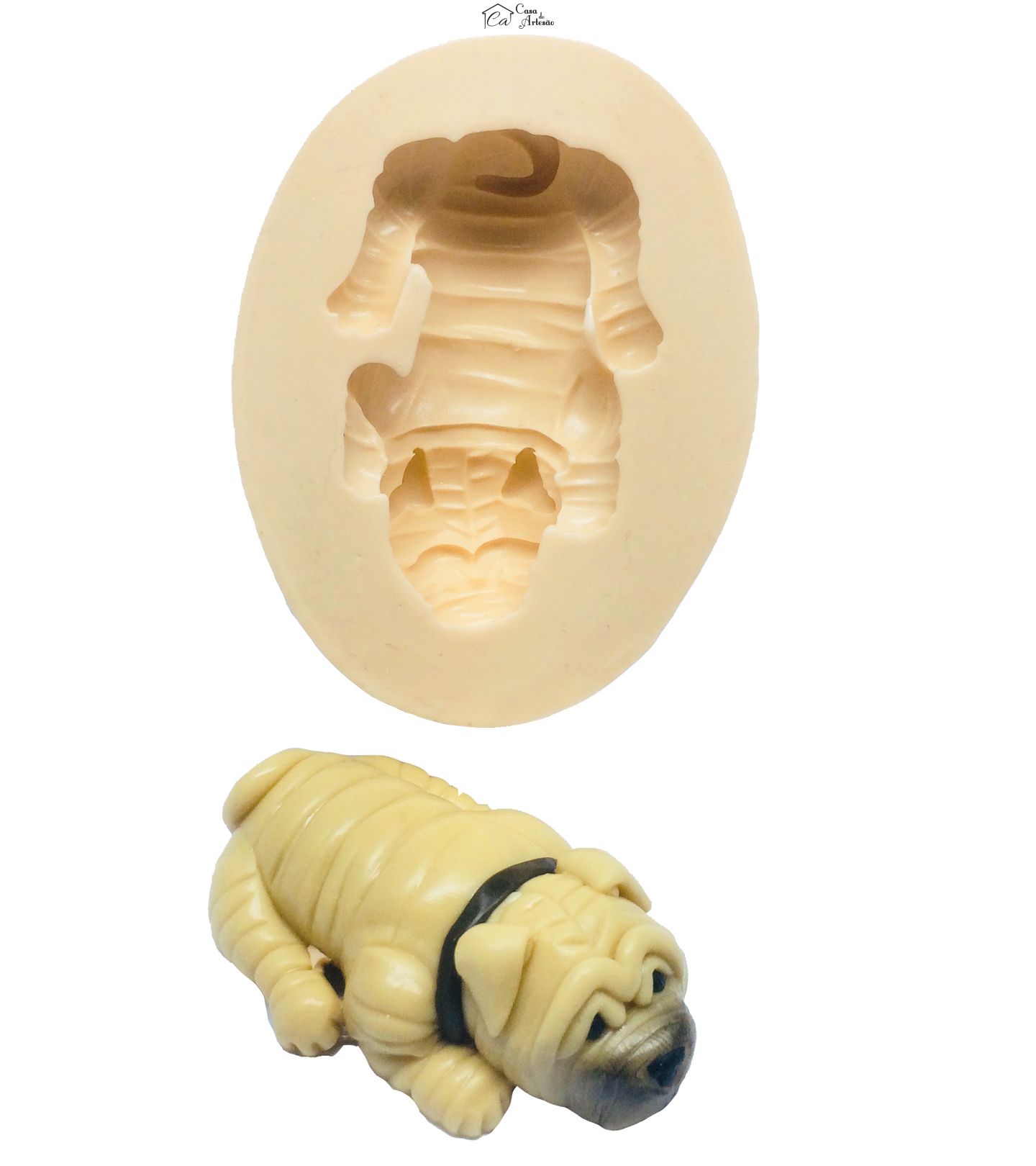 Molde de silicone - Cachorro Sharpei Extra Grande