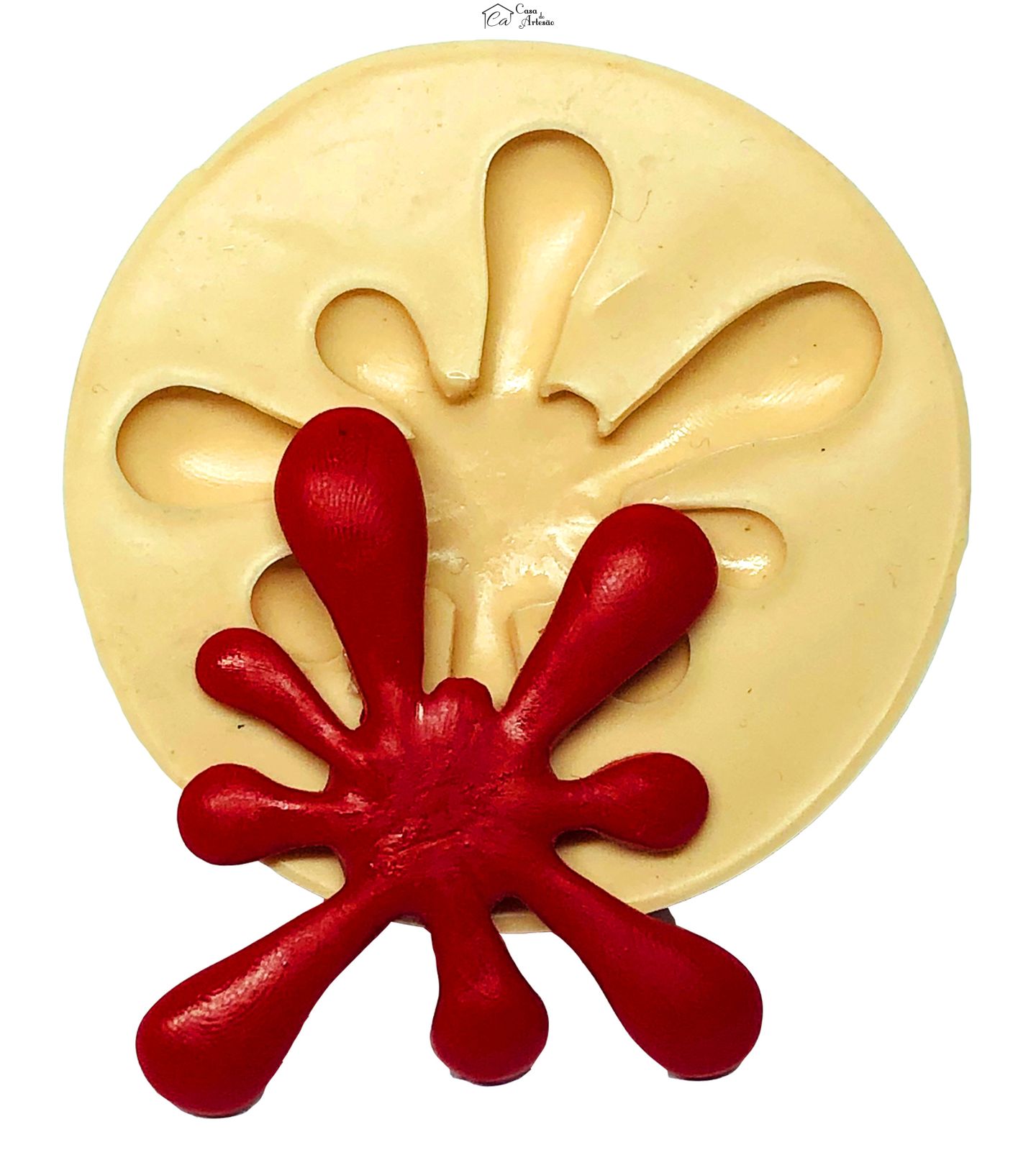 Molde de silicone - Pintando o 7 - Mancha de Tinta - Grande - P691