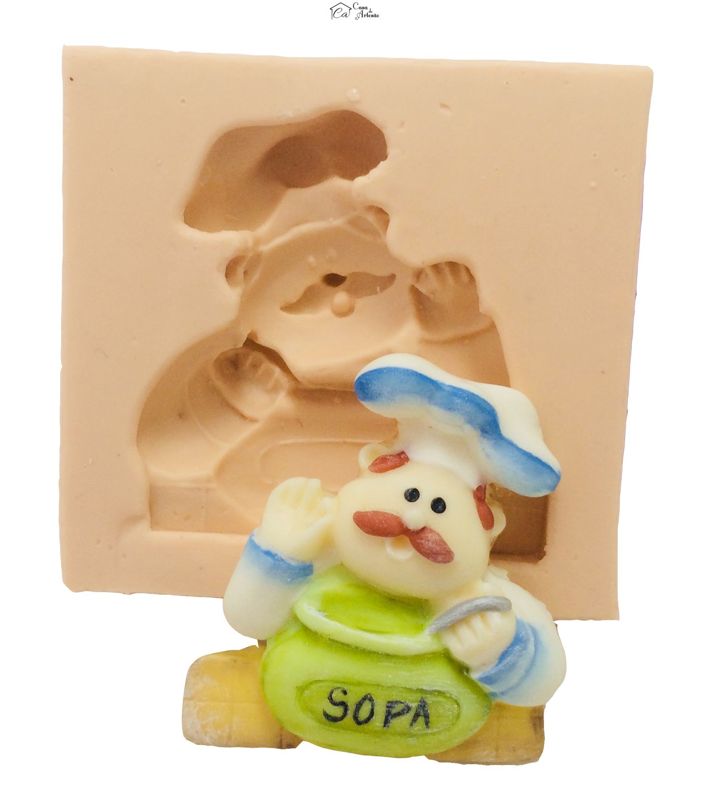 Molde de silicone - Cozinheiro - P108