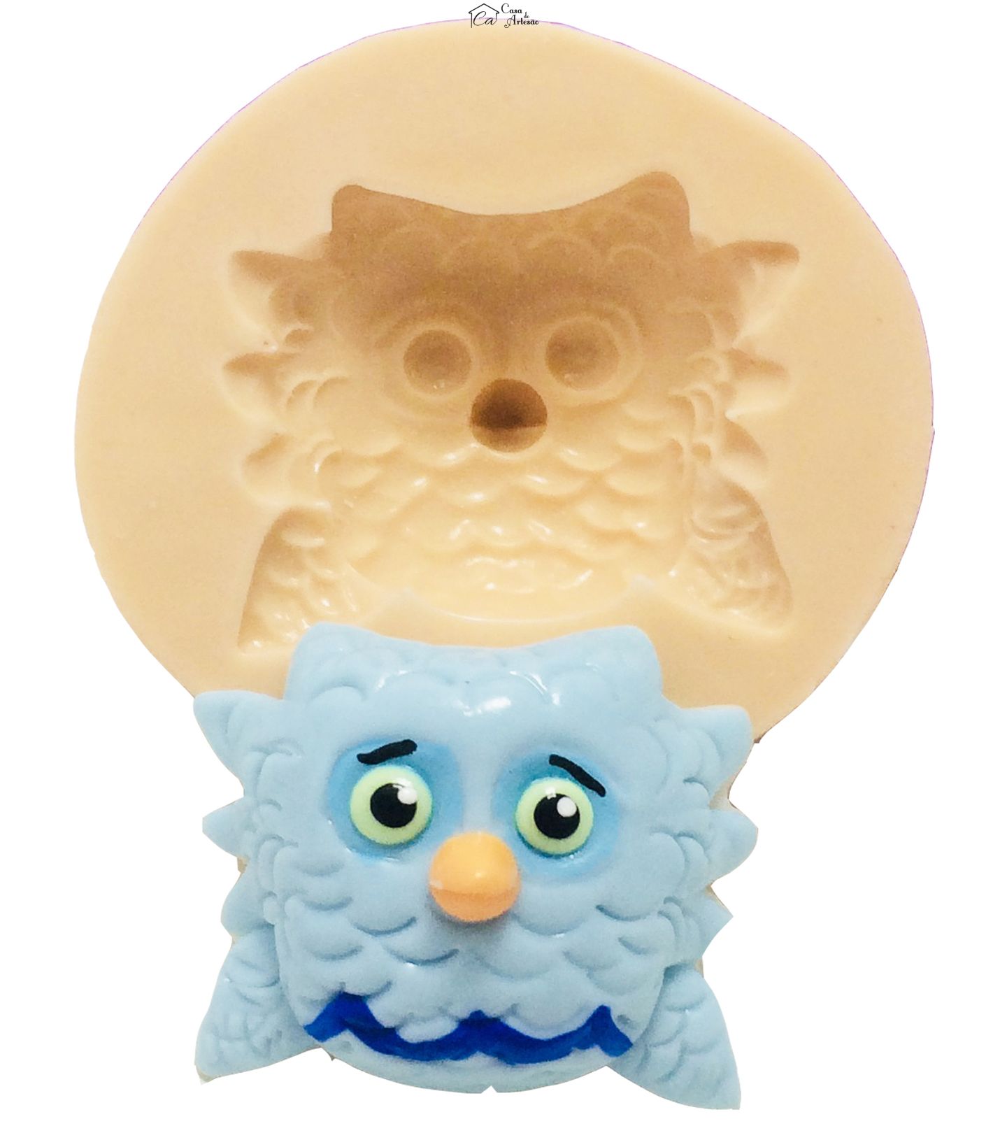 Molde de silicone - Daniel Tigre - Rosto Coruja O the Owl - Pequeno - P379