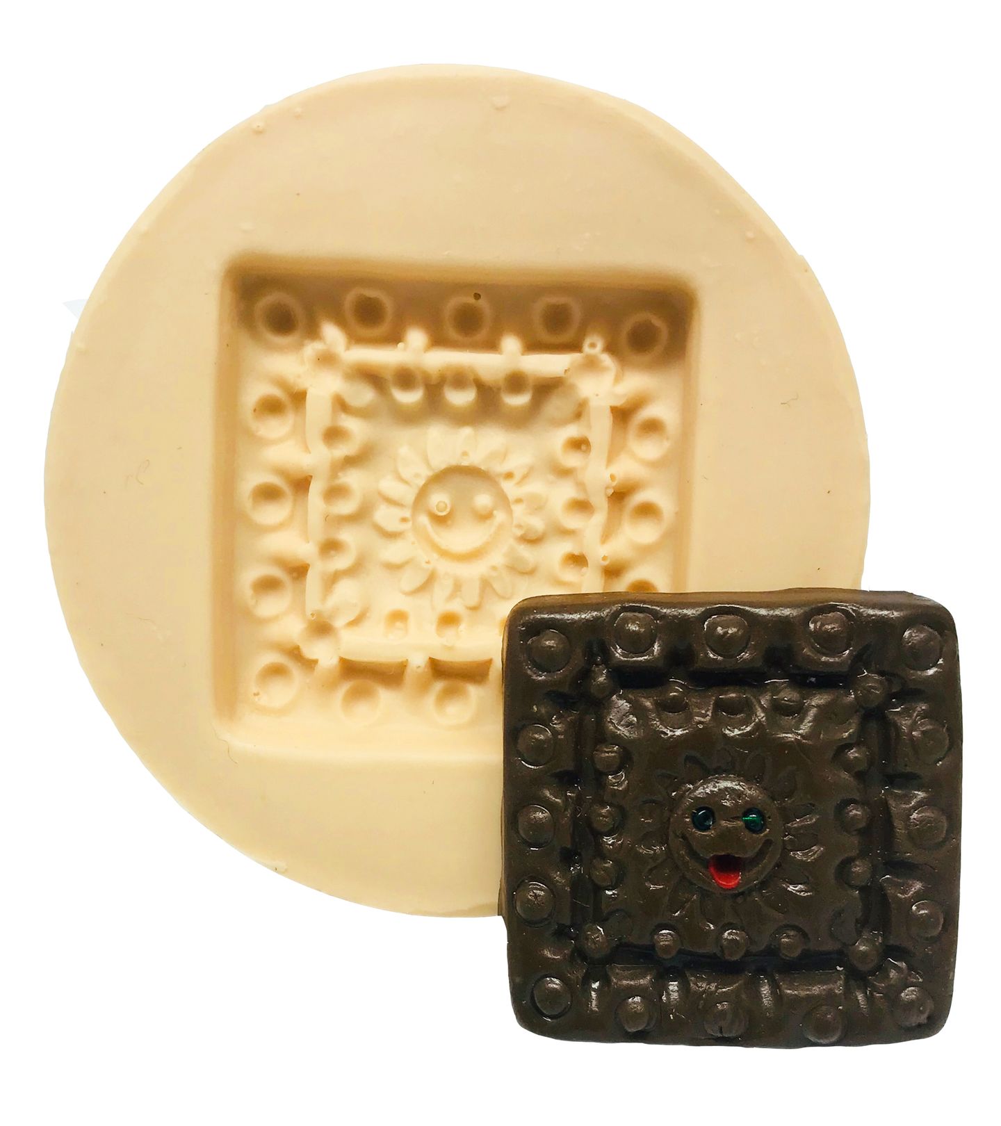 Bolacha Quadrada com Rosto