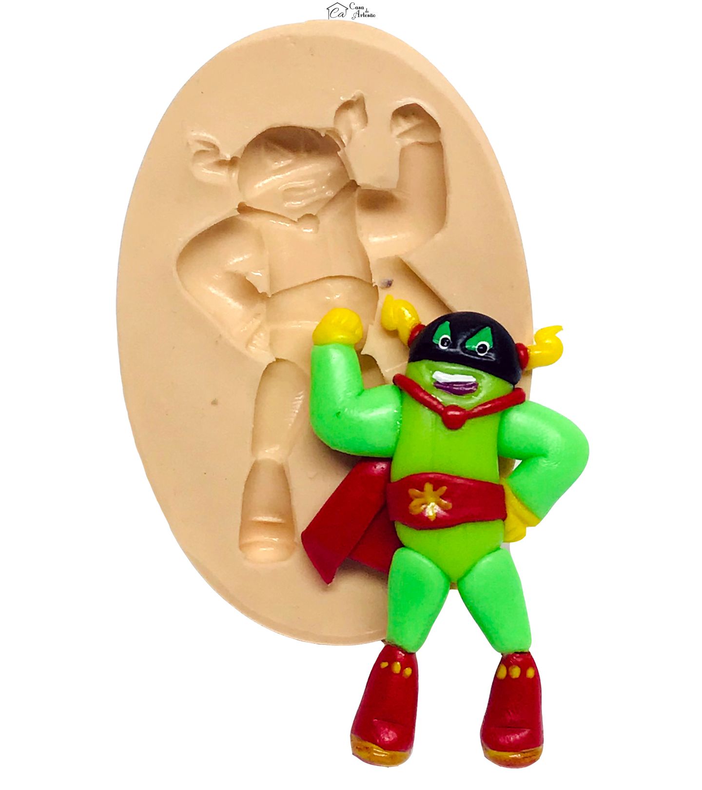 Molde de silicone - O Fantástico Mundo de Bobby - Capitão Squash - Pequeno - P603