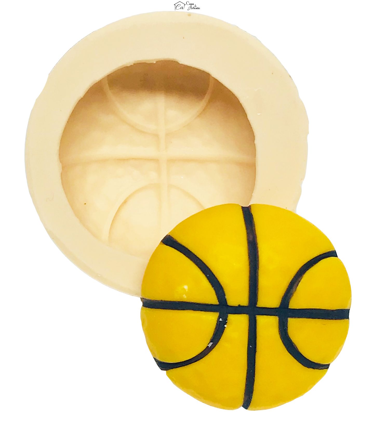 Molde de silicone - Esporte - Bola Basquete - Media - P567