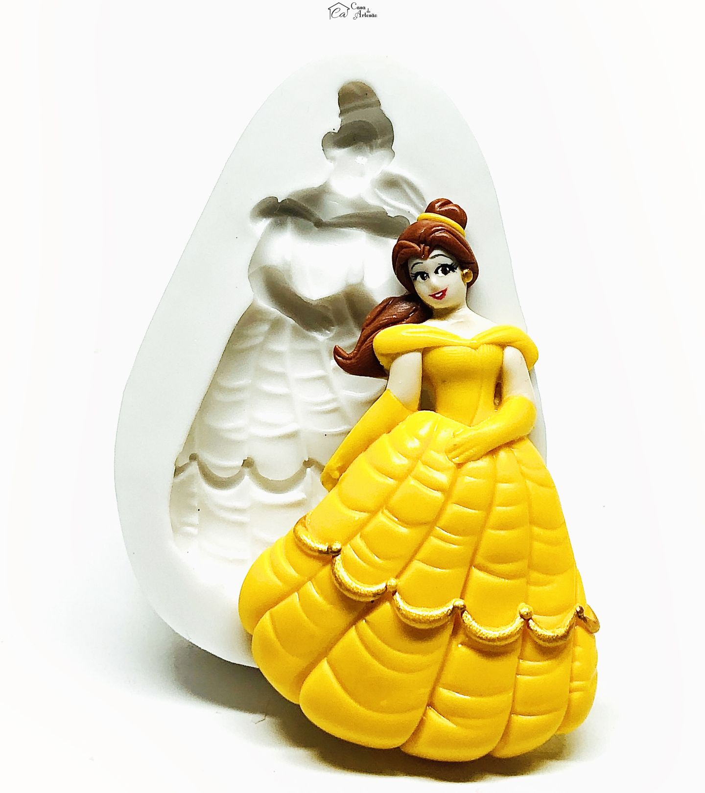 Molde de silicone - A Bela e a Fera - Bela - Grande - P980