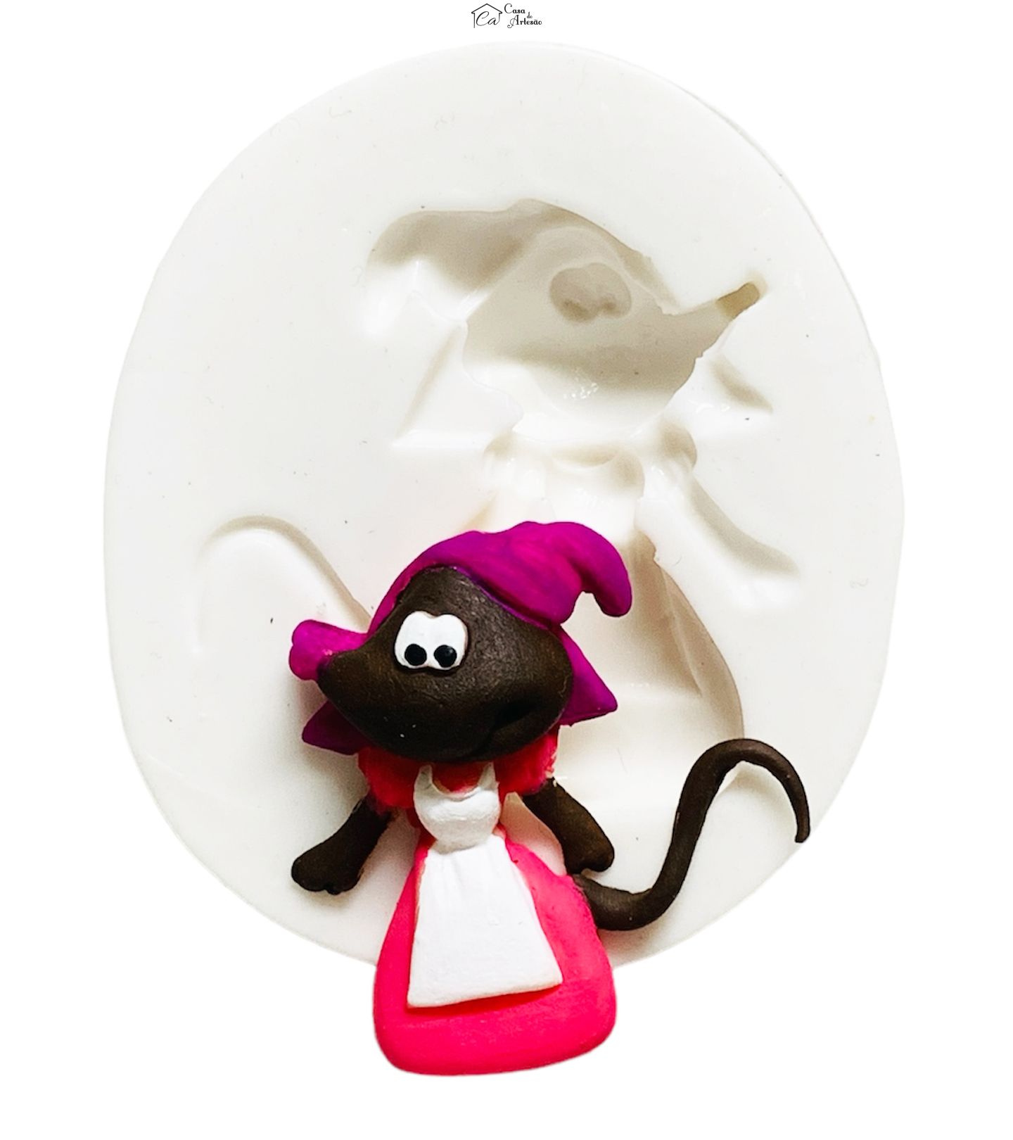 Molde de silicone - Cinderela - Ratinha Mary Pequena - P288