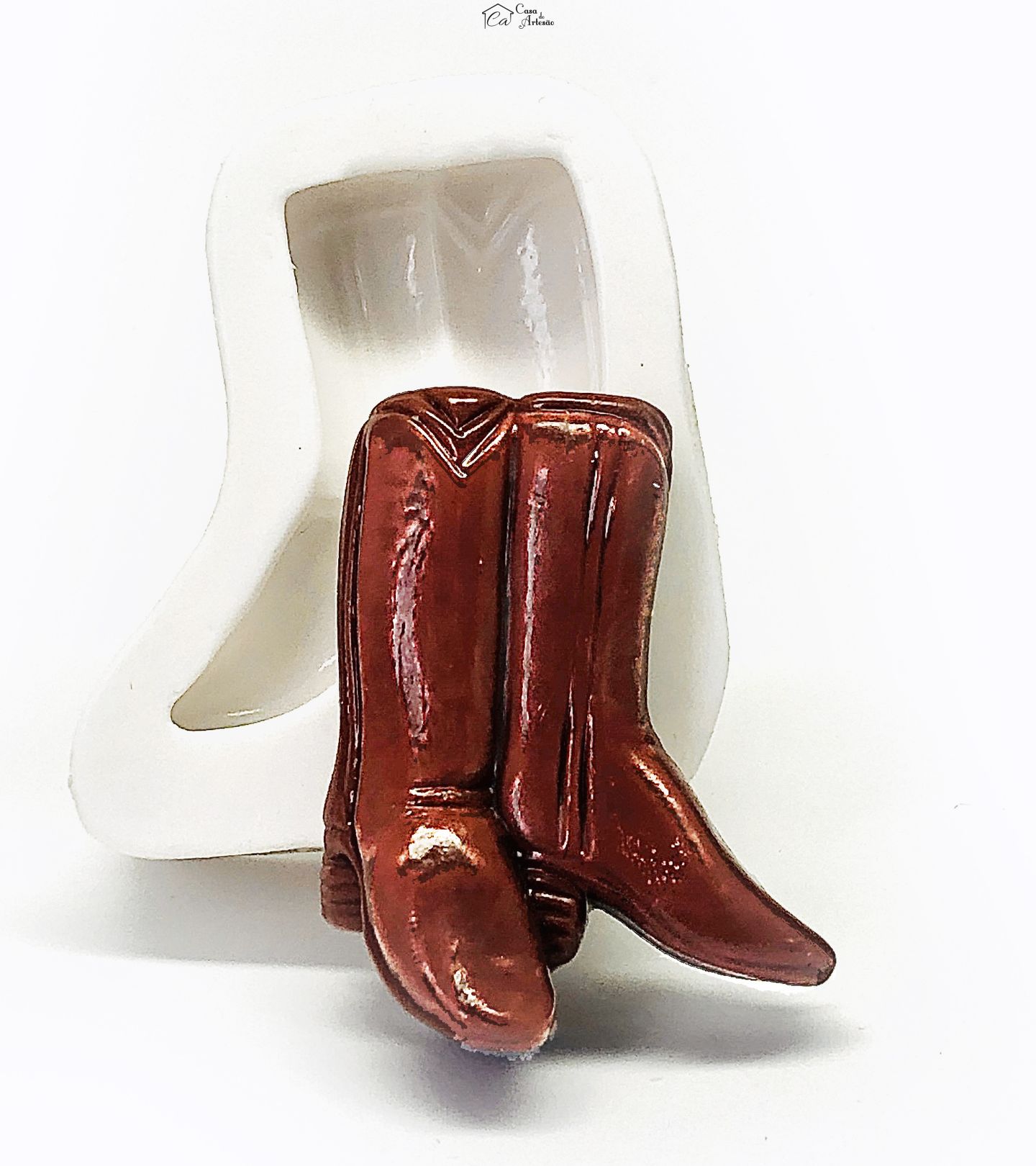 Molde de silicone - Botas Country Simples - Tamanho Único - P1120