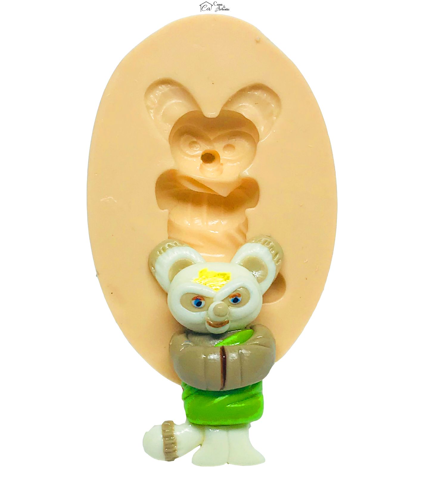Molde de silicone - Kung Fu Panda - Mestre Shifu - Pequeno - P614