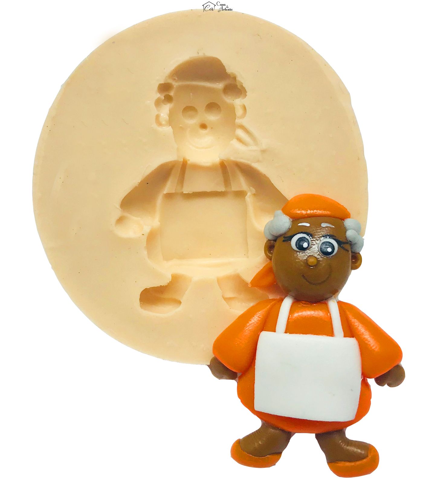 Molde de silicone - Sitio do Pica Pau Amarelo - Tia Nastacia - Pequena - P482