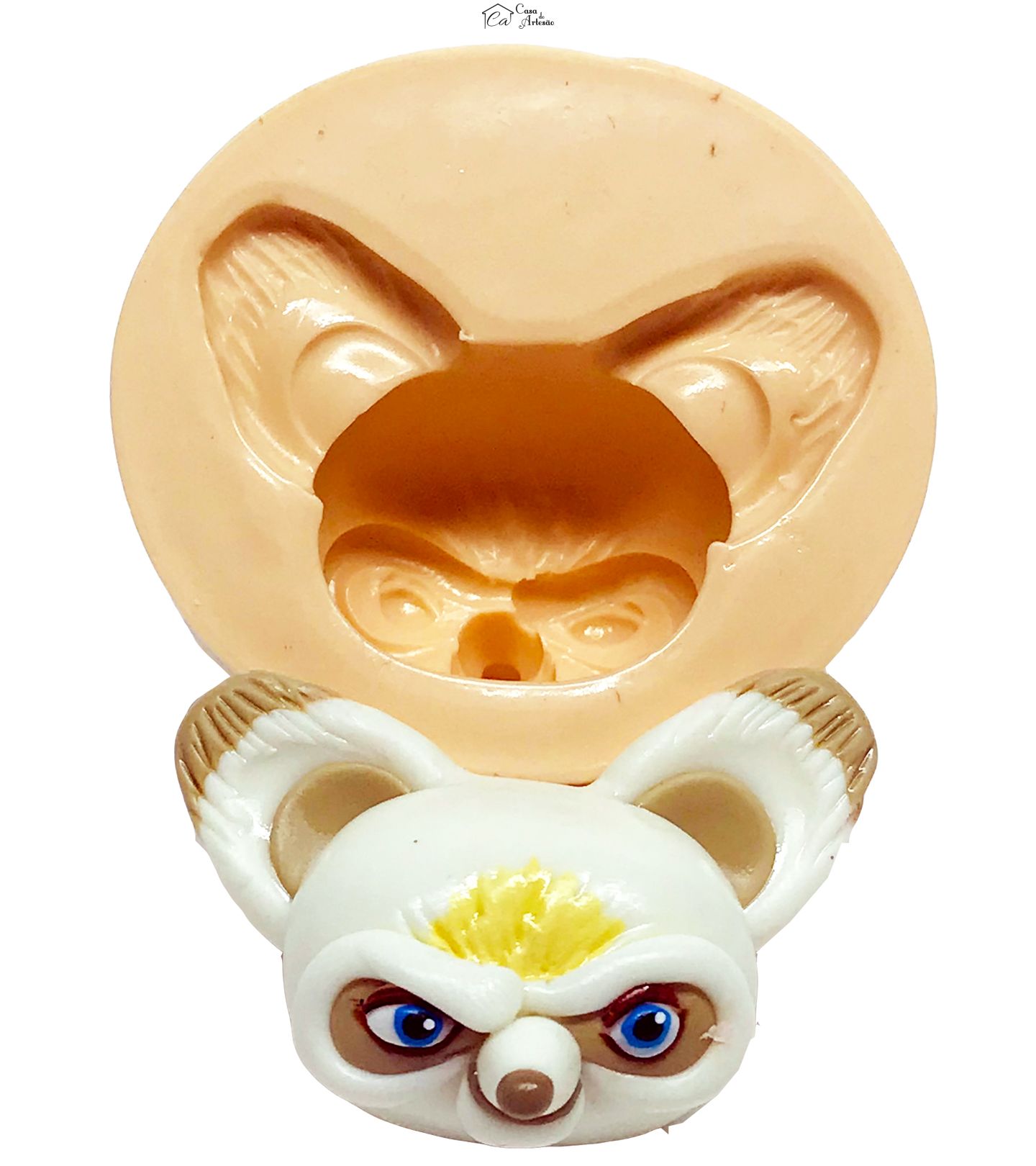 Molde de silicone - Kung Fu Panda - Rosto Mestre Shifu - Medio - P604