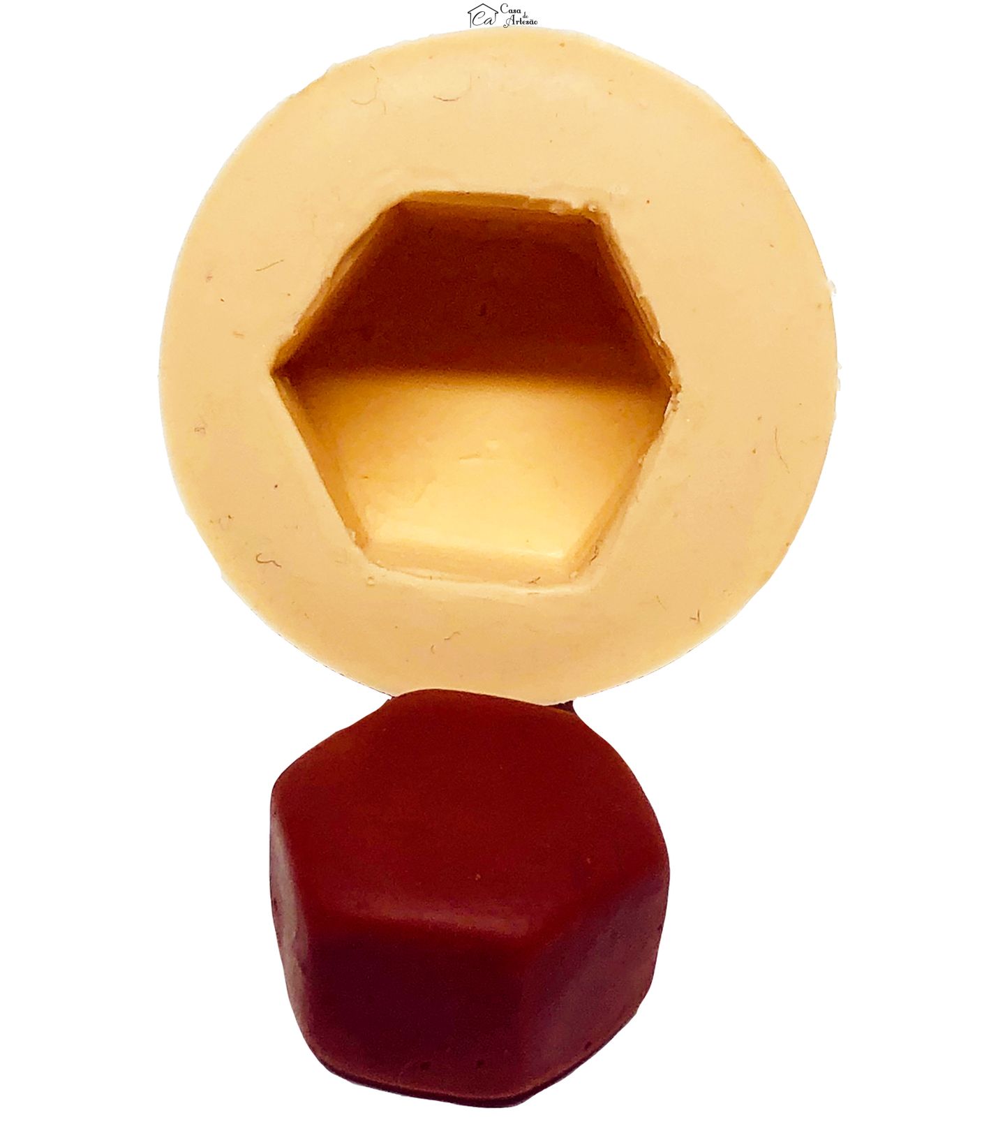 Molde de silicone - Pote Sextavado