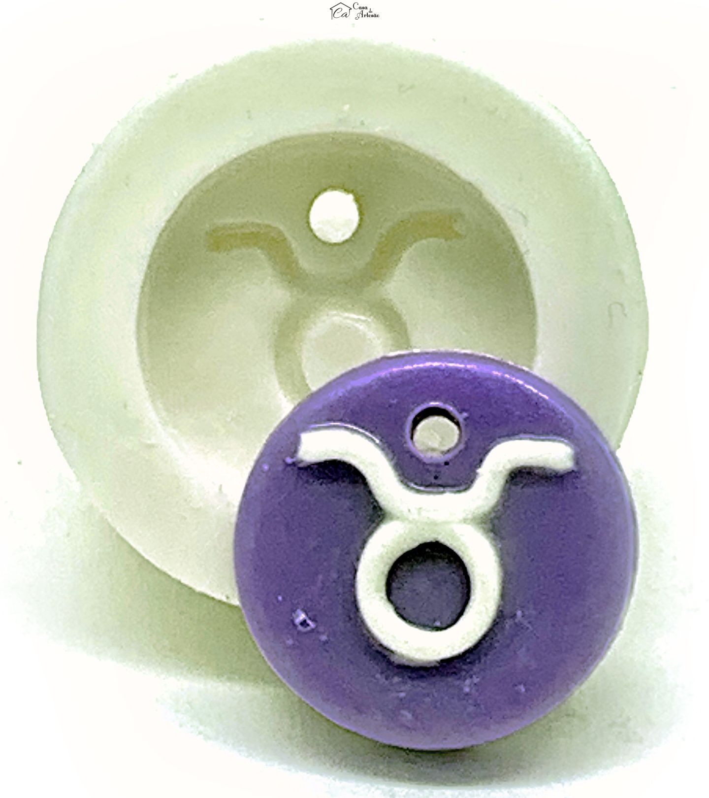 Molde de silicone - Horoscopo - Pingente - Touro - Pequeno - P1145