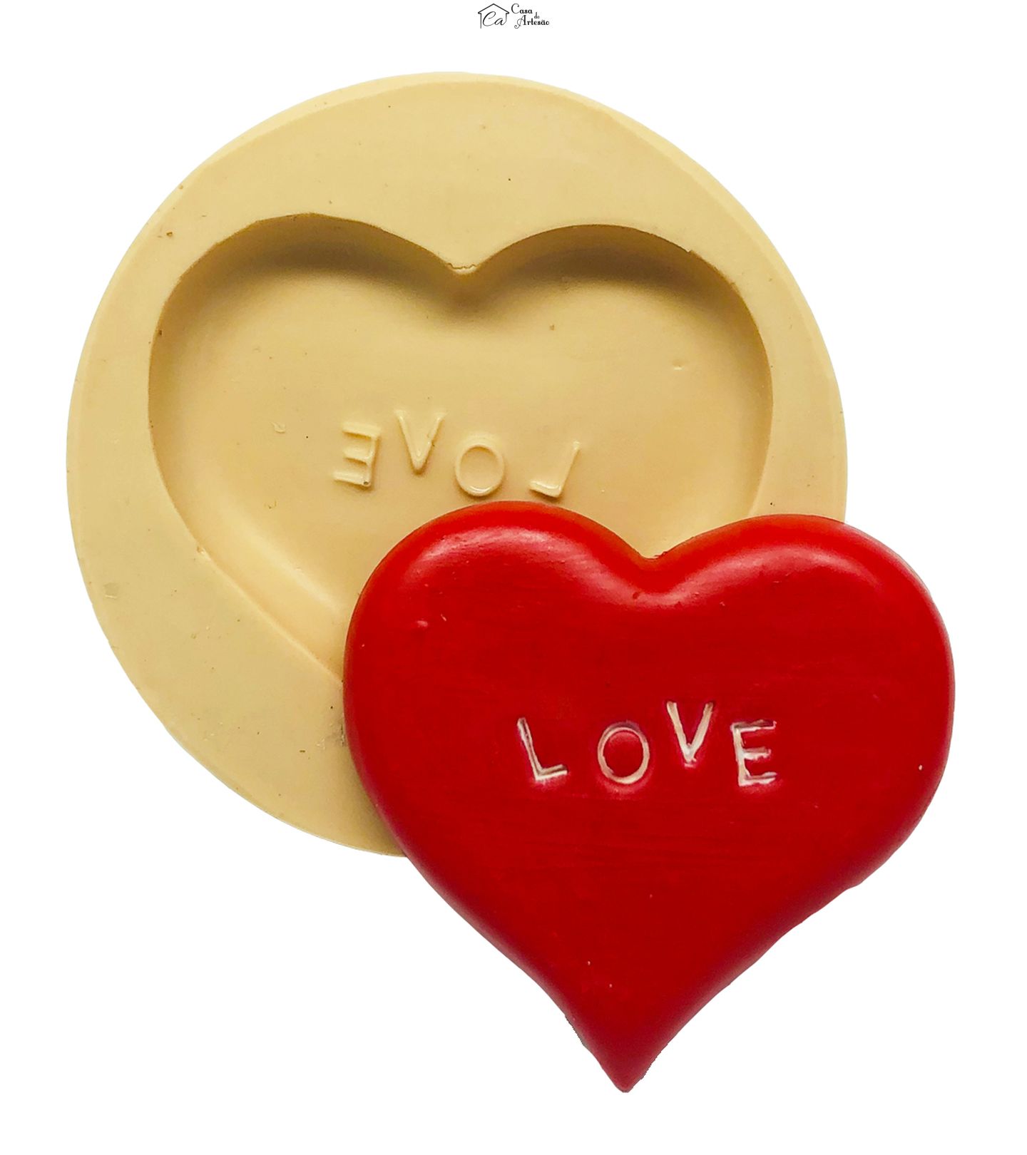 Molde de silicone - Coração - Love - Grande - P855