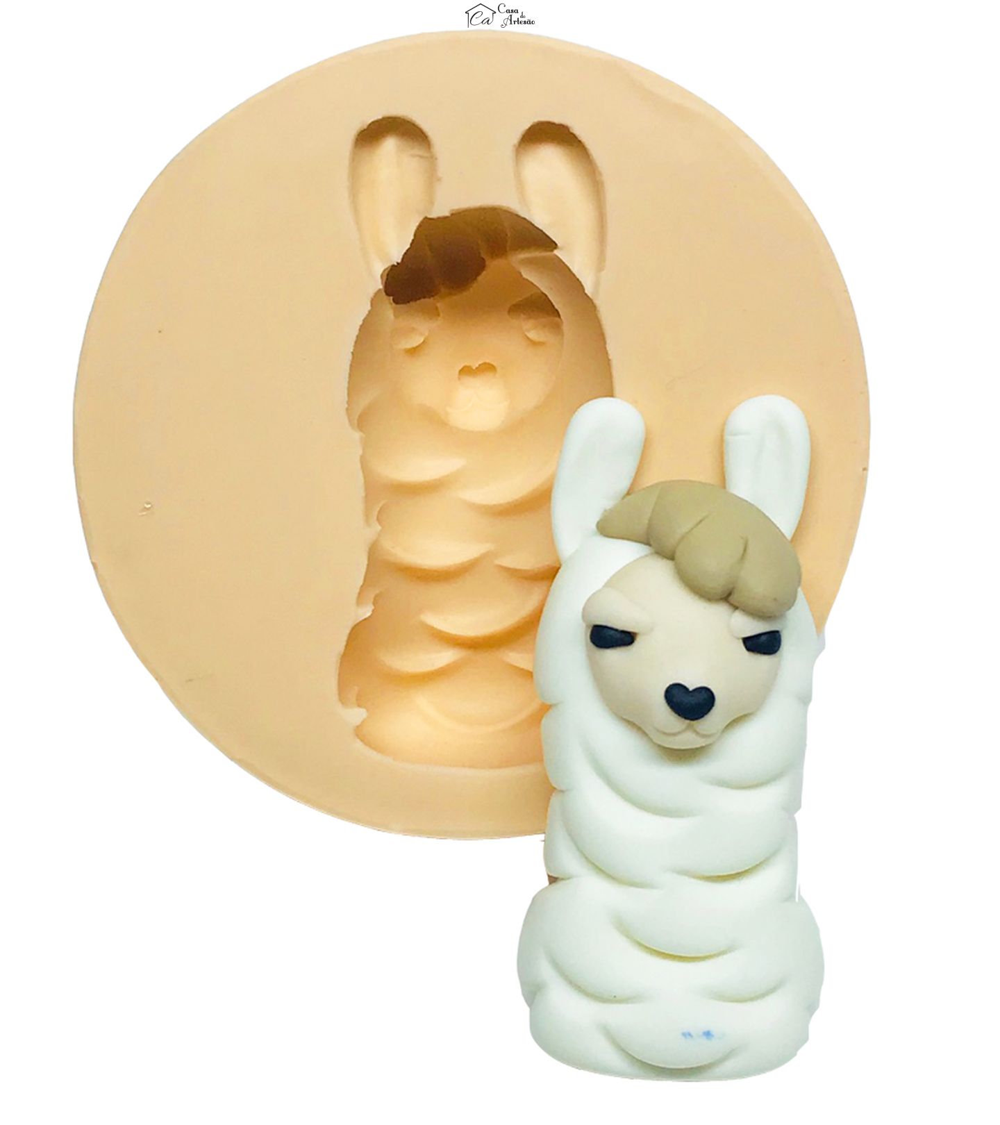 Molde de silicone - Lhama- Rosto Grande - P547