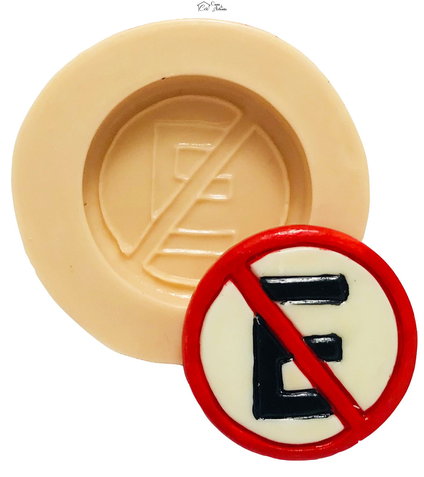 Molde de silicone - Placa Sinalização - Não Estacione - Pequena - P440
