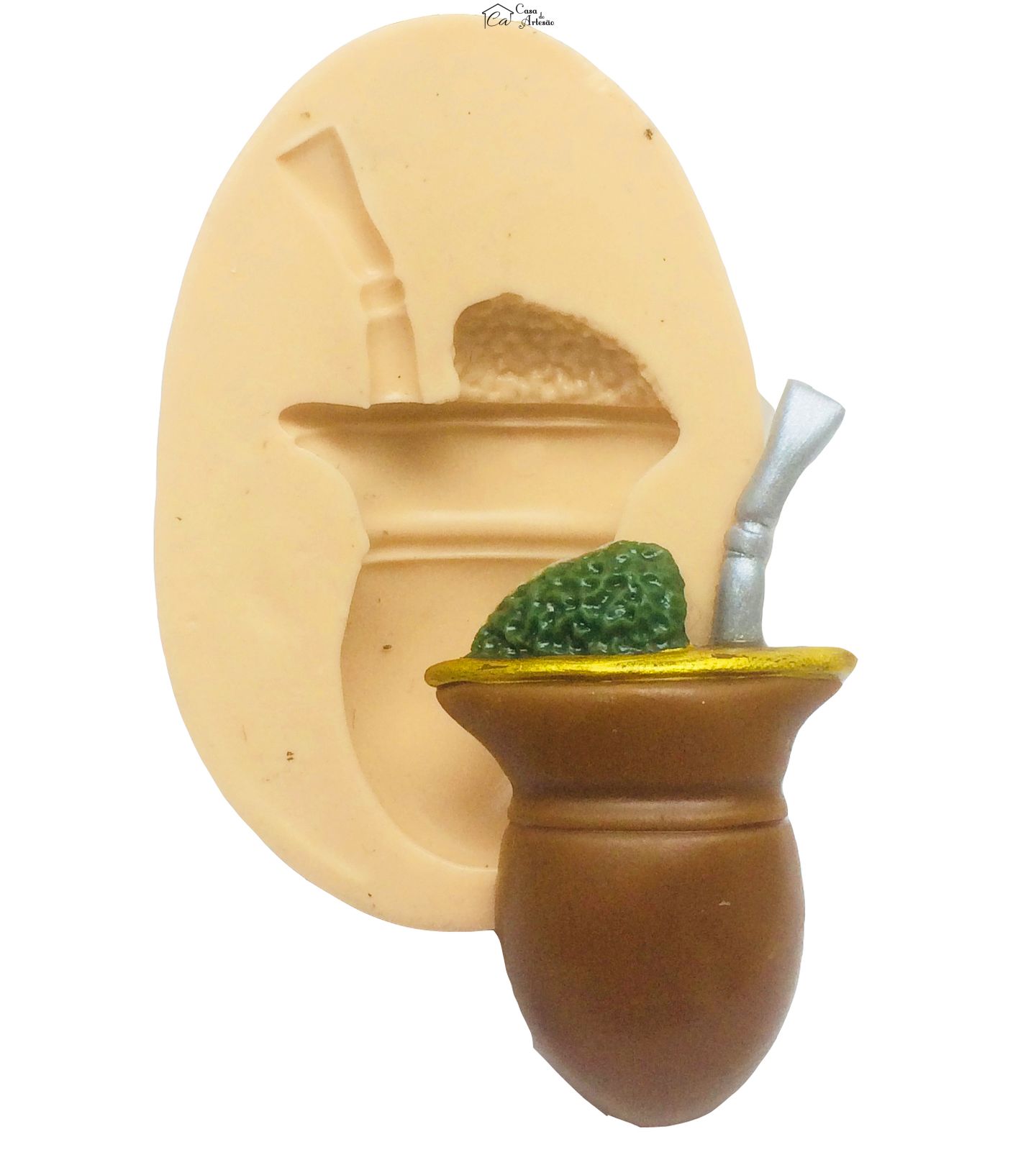 Molde de silicone - Tradiçoes Gauchas - Cuia / Bomba - Media - P206