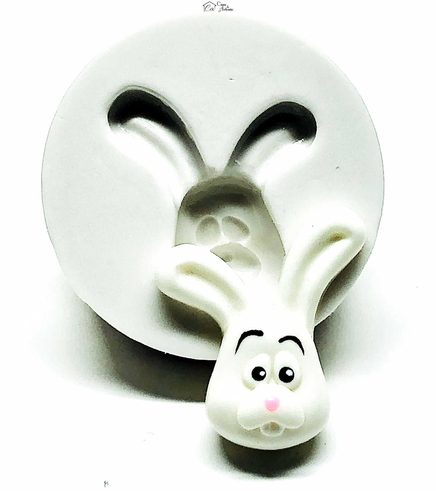 Molde de silicone - Rosto Coelho - Mod.05 - Pequeno - P1028