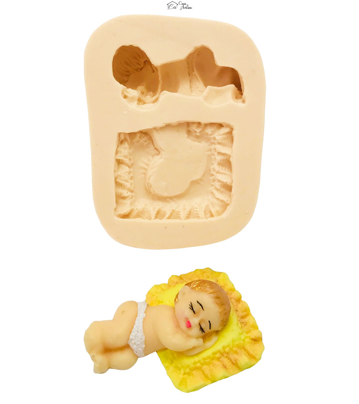 Molde de silicone - Bebe no Travesseiro - P129