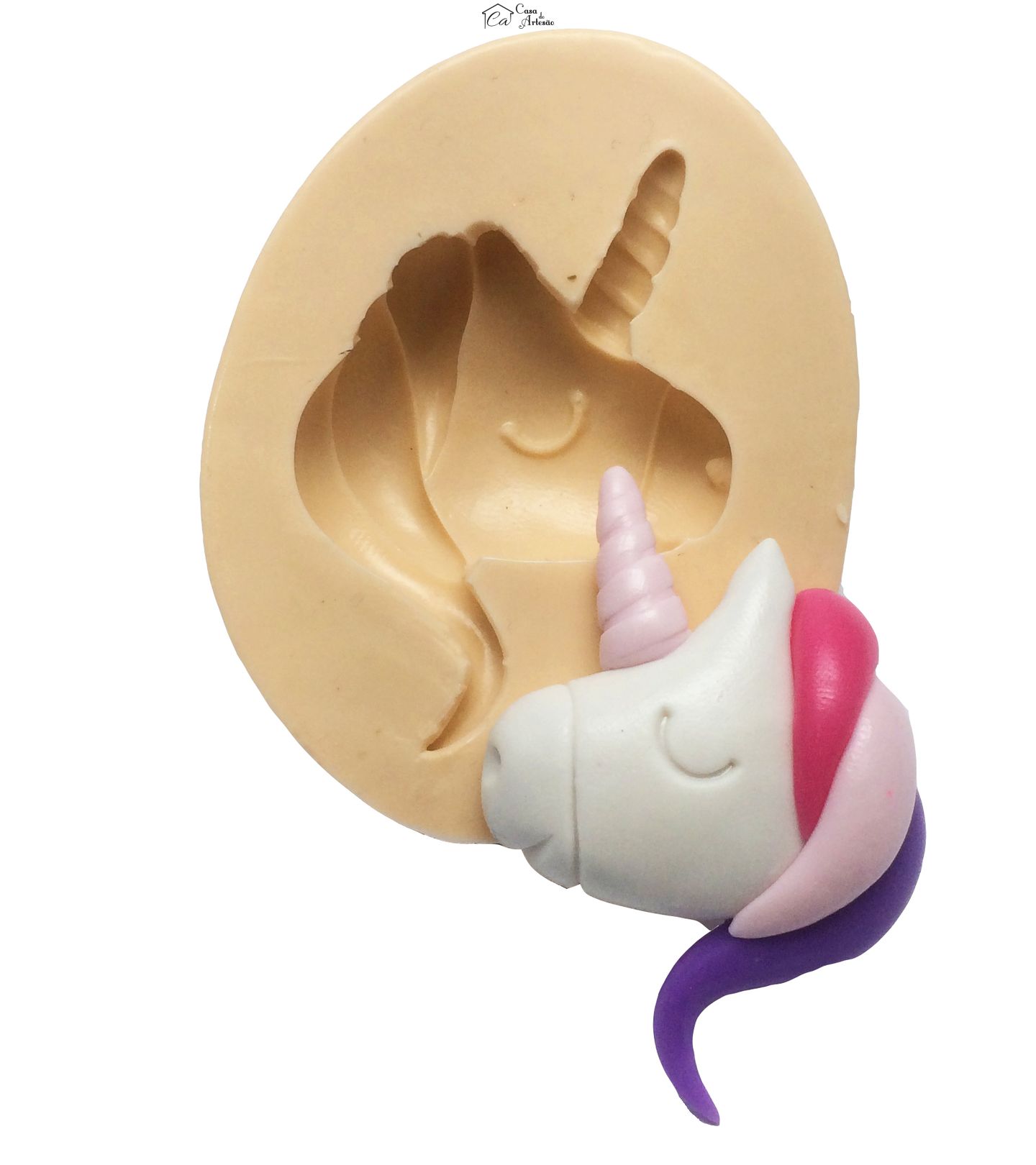 Molde de silicone - Rosto Unicornio - Mod.02 - P197
