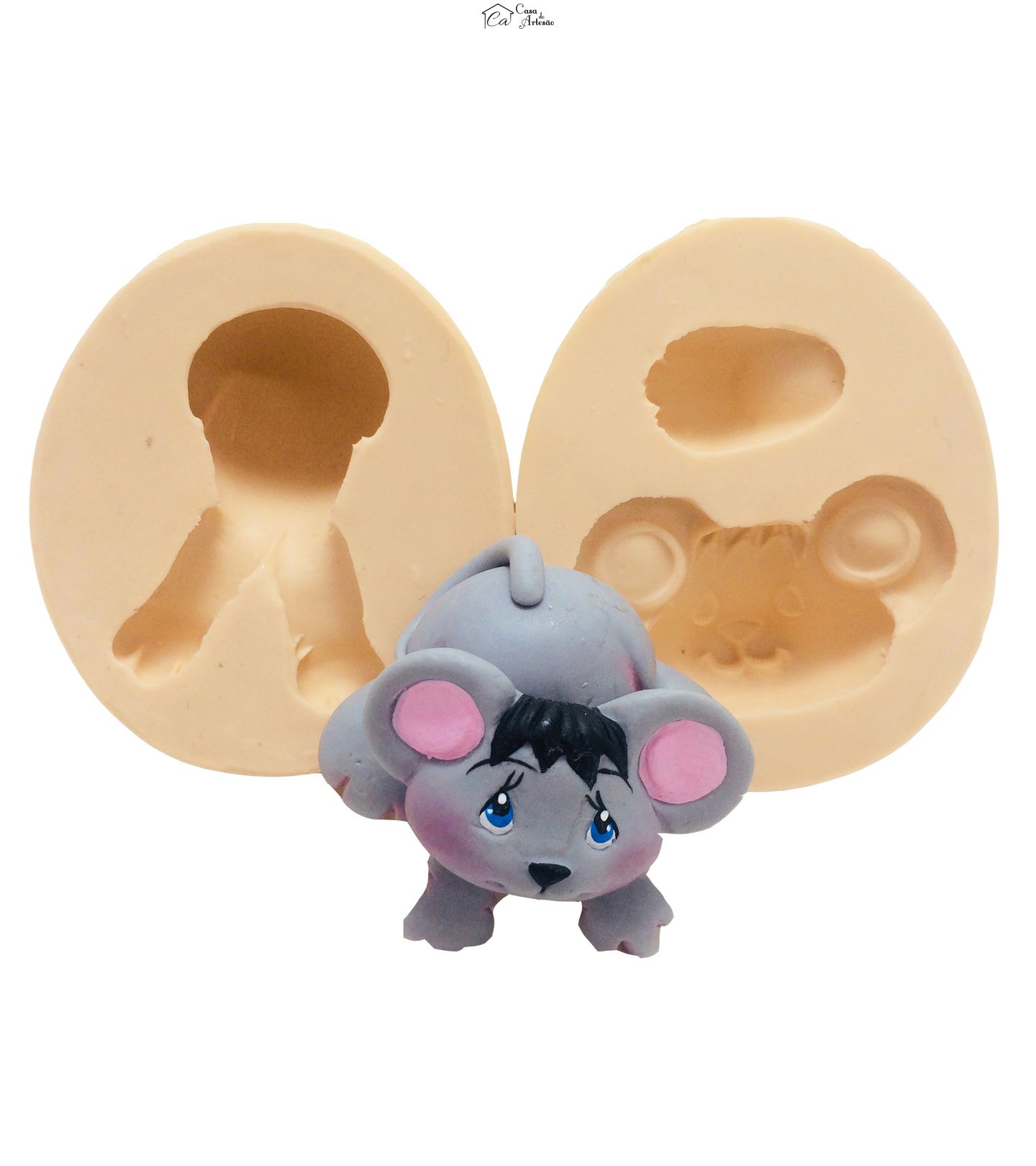 Molde de silicone - Rato Sentado Grande