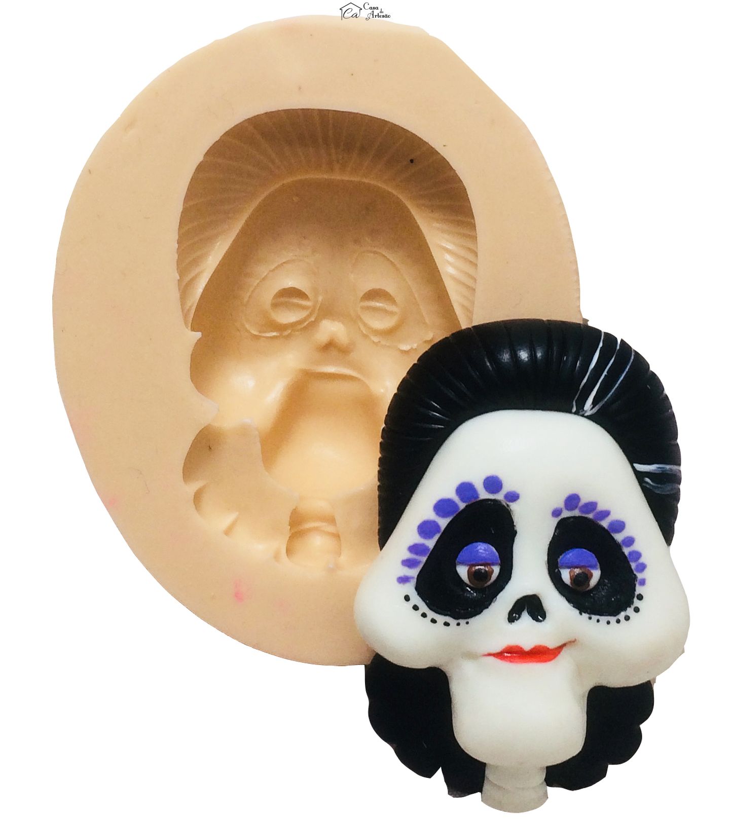 Molde de silicone - A vida é uma Festa - Rosto Mama - Grande - P385