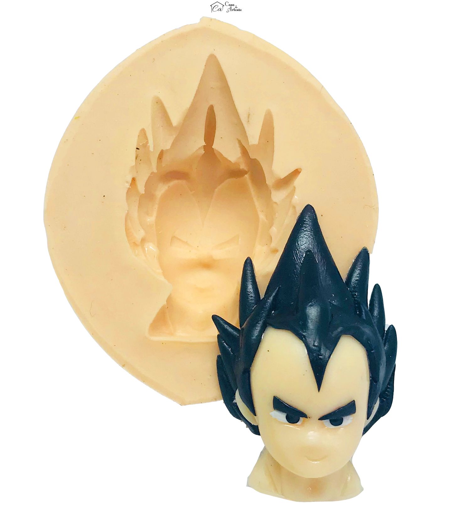 Molde de silicone - Dragon Ball - Rosto Vegeta - Medio - P465