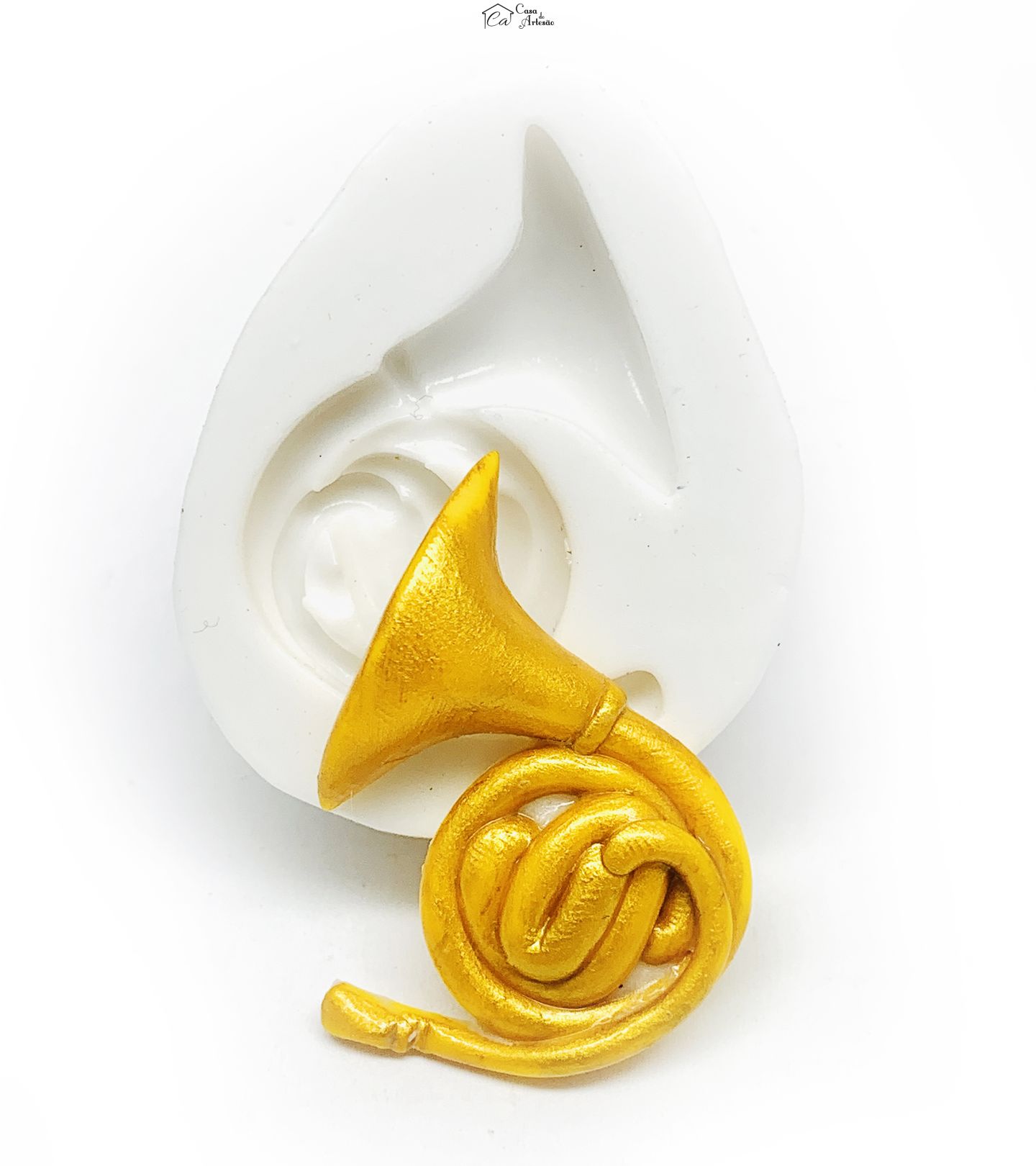 Molde de silicone - Instrumentos Musicais - Trompa - Pequena - P1211