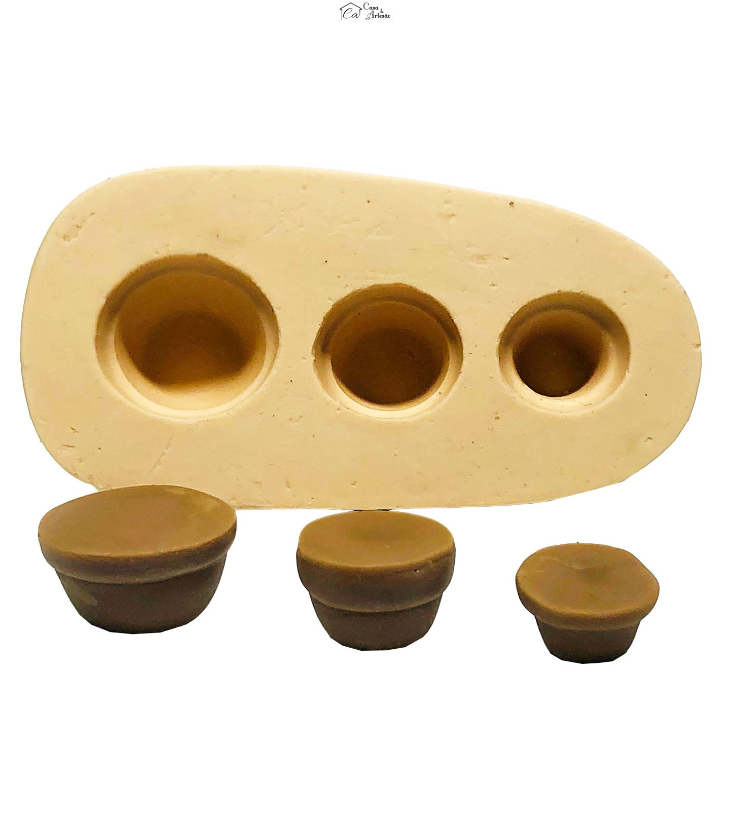 Molde de silicone - Vasos - 03 Tamanhos - P731