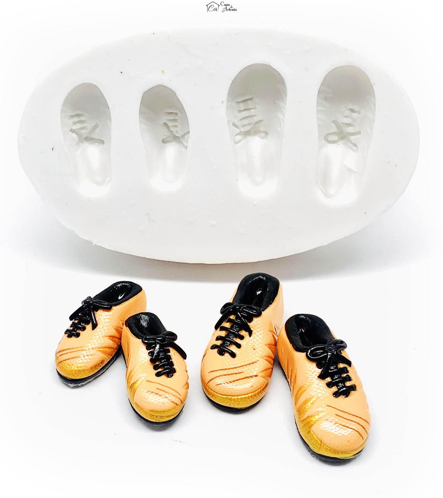 Molde de silicone - Futebol - Chuteira - 02 Pares - P253