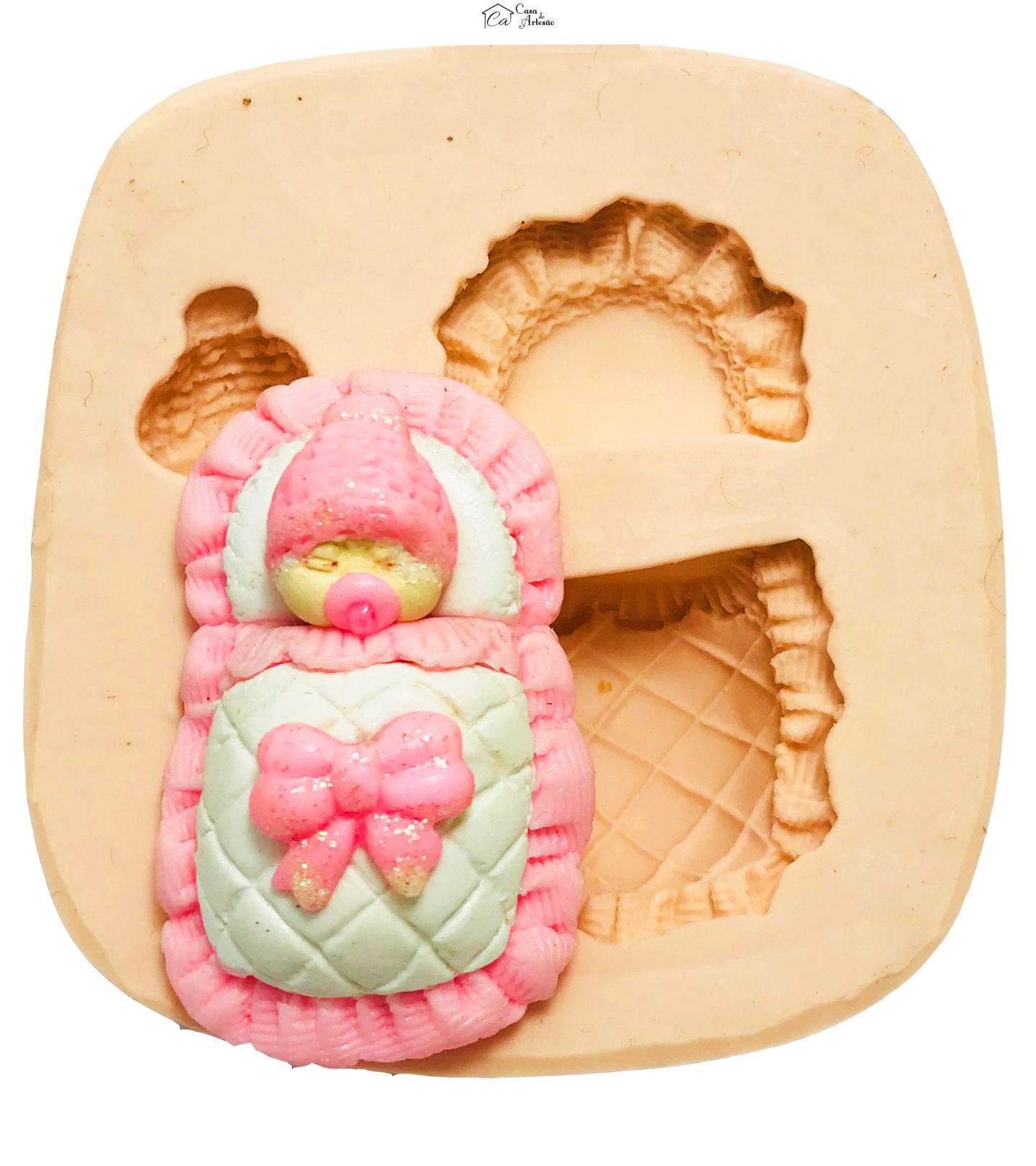 Molde de silicone - Bebê Dormindo com Chupeta