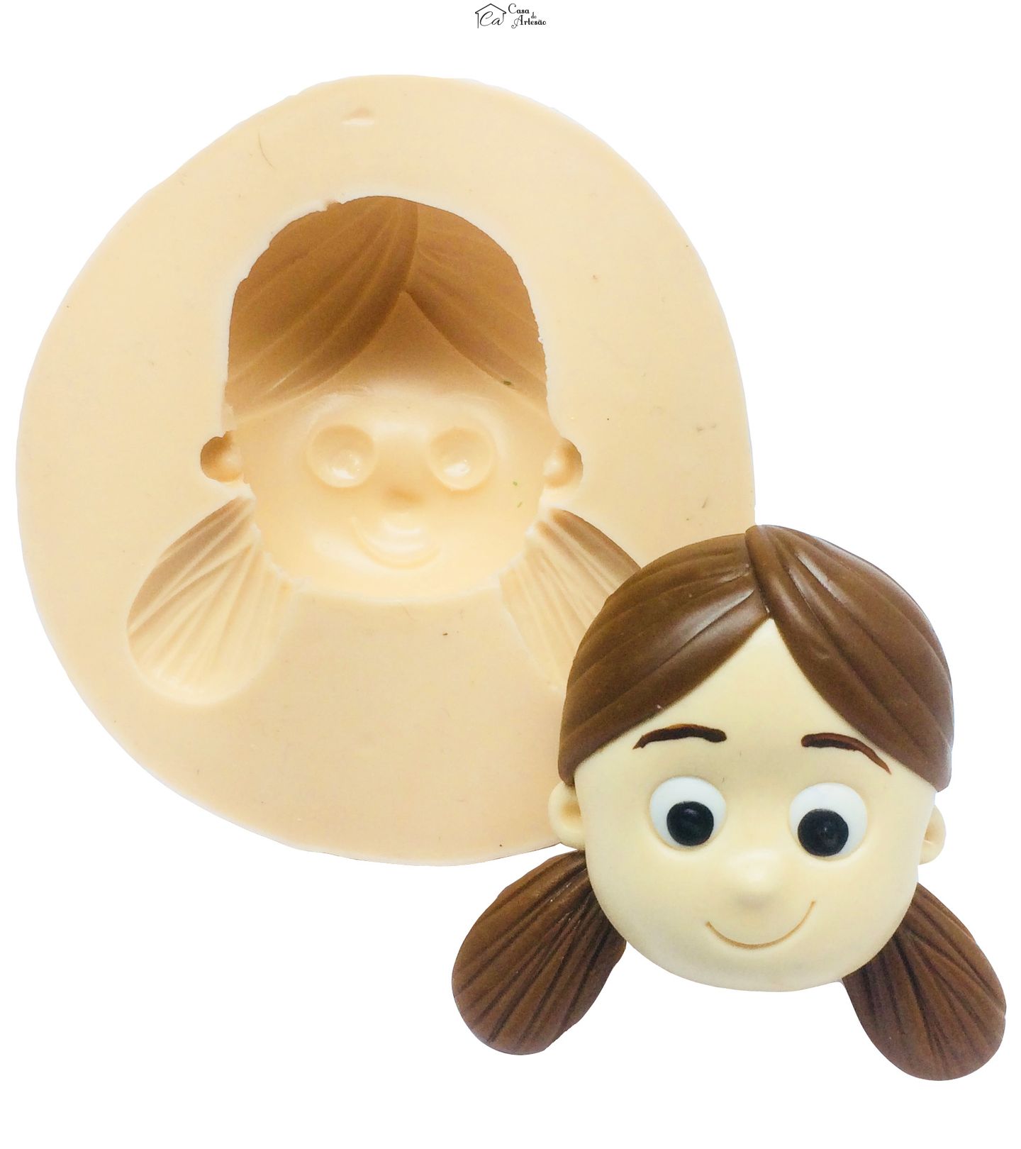 Molde de silicone - Magico de Oz - Rosto Dorothy Grande - P327