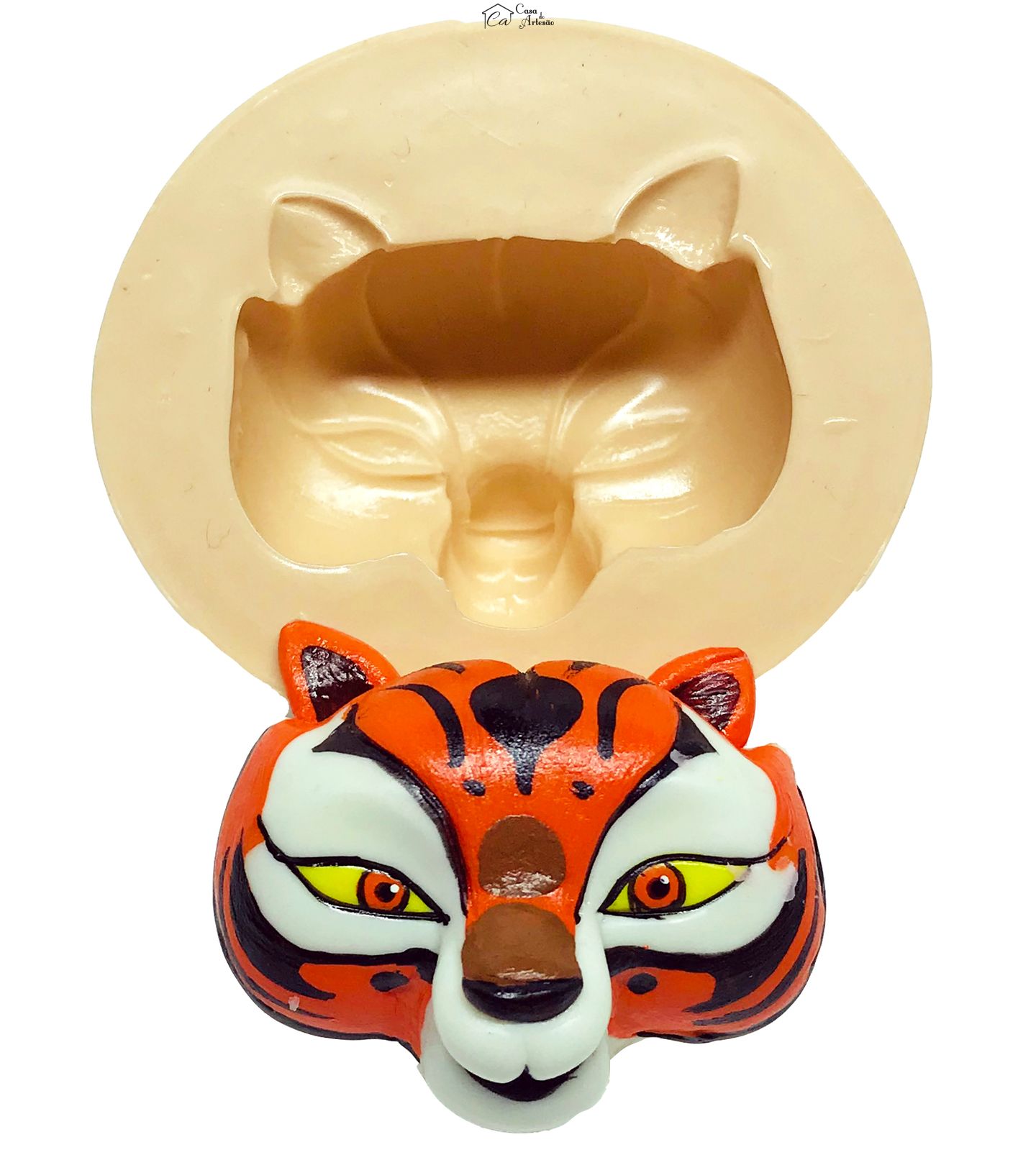 Molde de silicone - Kung Fu Panda - Rosto Tigresa - Grande - P604