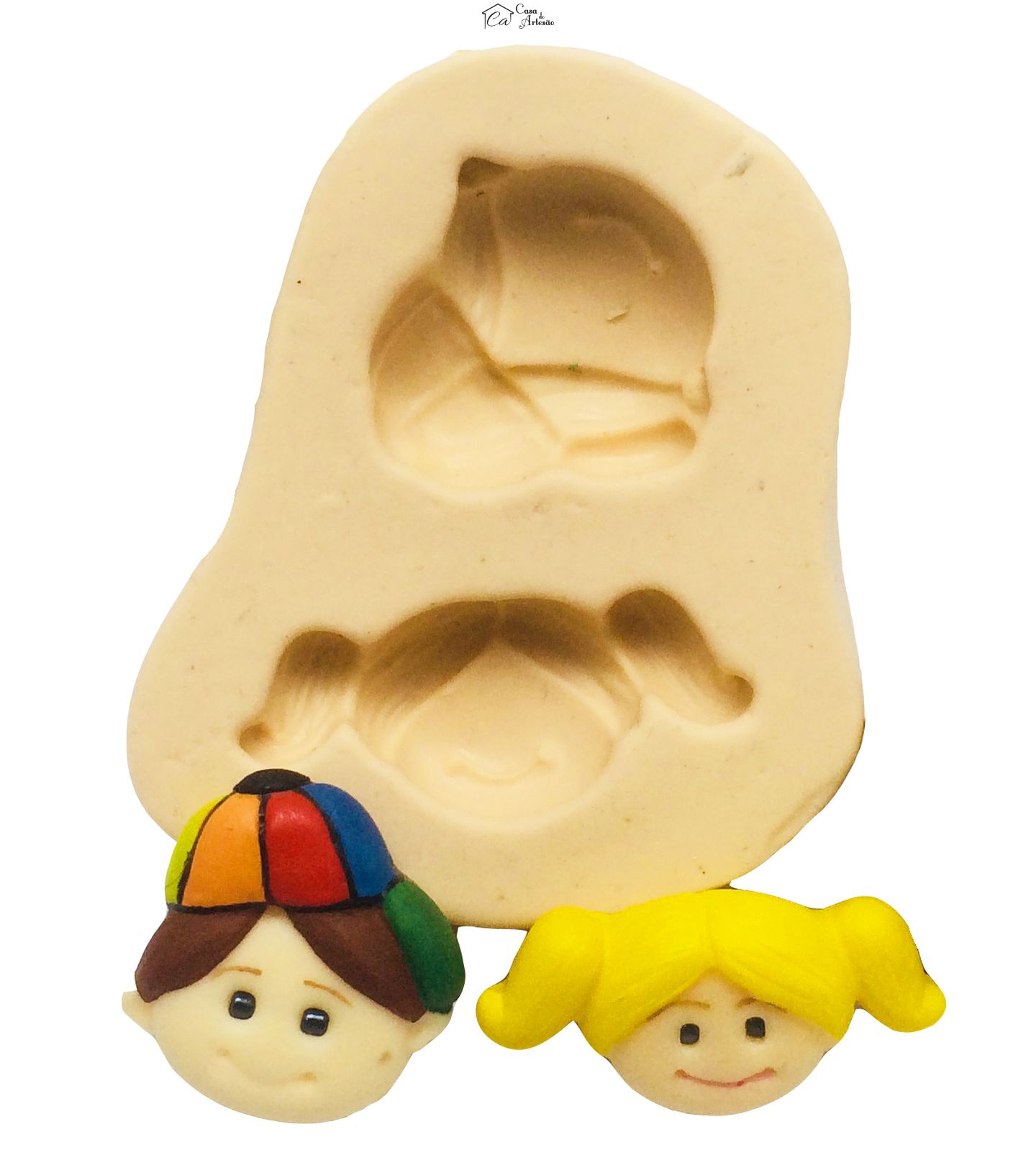 Molde de silicone - Rosto Menino / Menina - P102