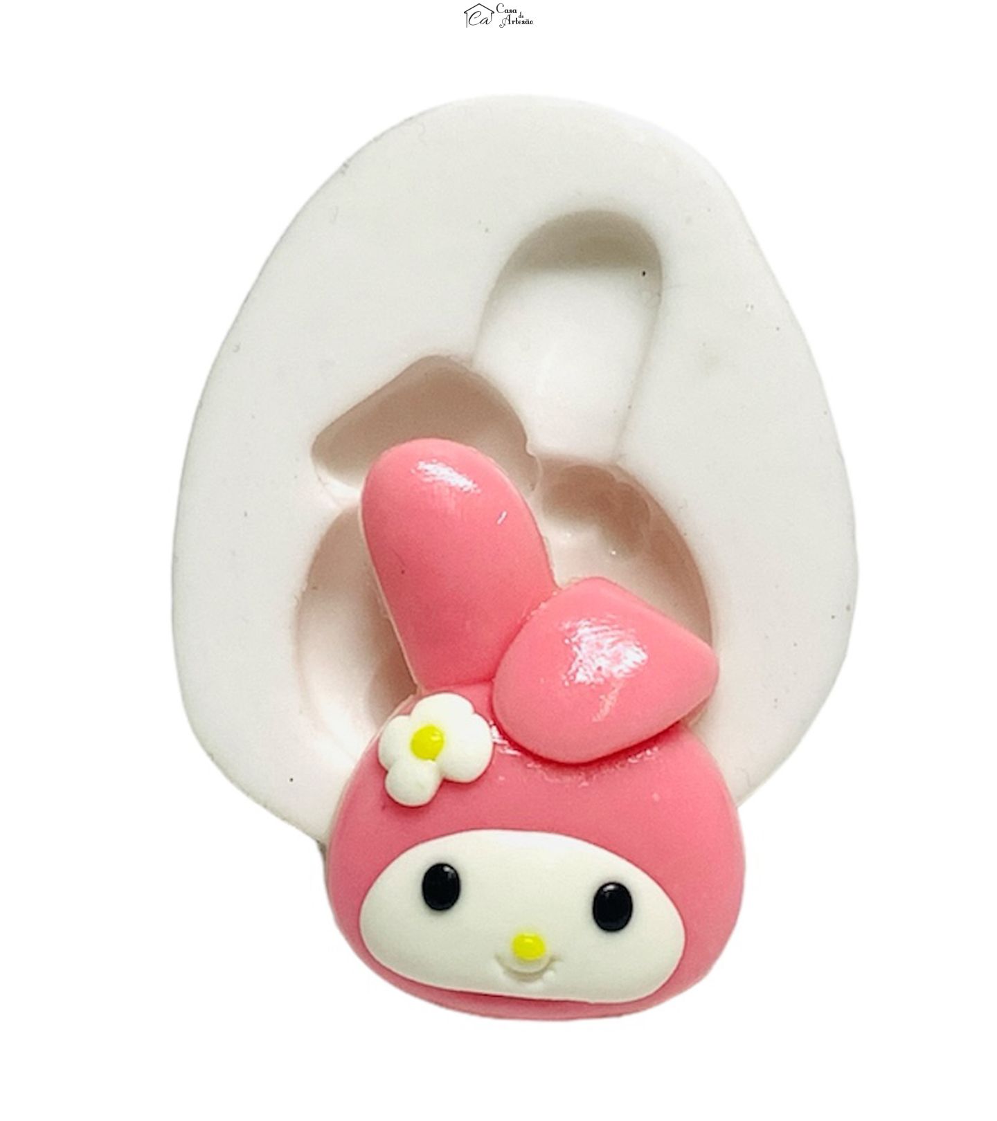 Molde de silicone - Hello Kitty - Rosto My Melody - Pequeno - P1243