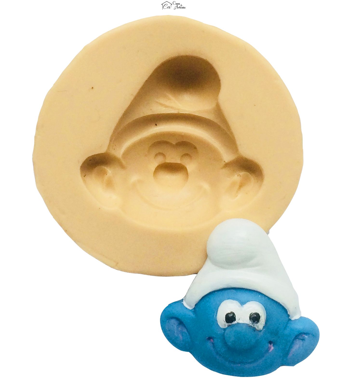 Molde de silicone - Smurf  - Rosto