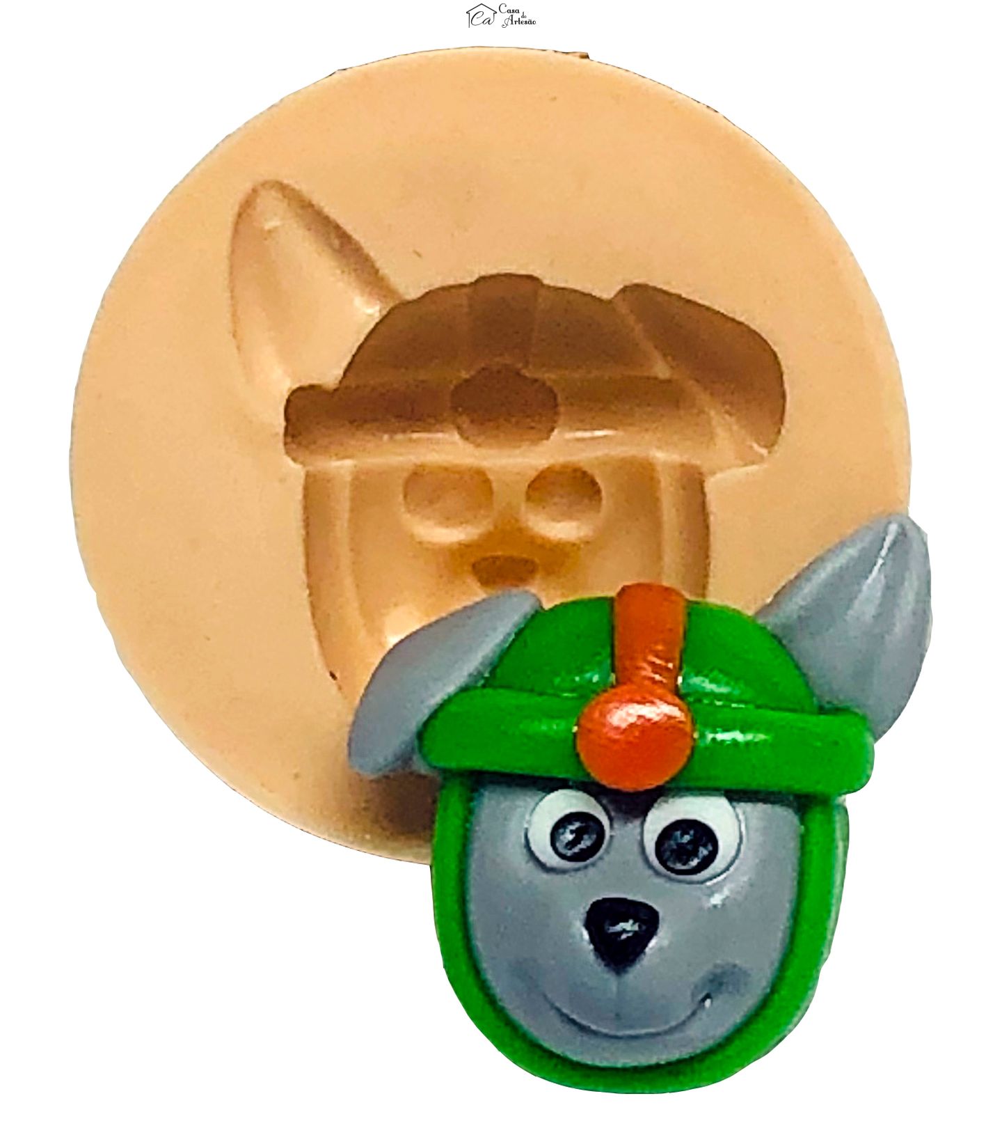 Molde de silicone - Patrulha Canina Aquatica - Rosto Rocky - Medio - P677