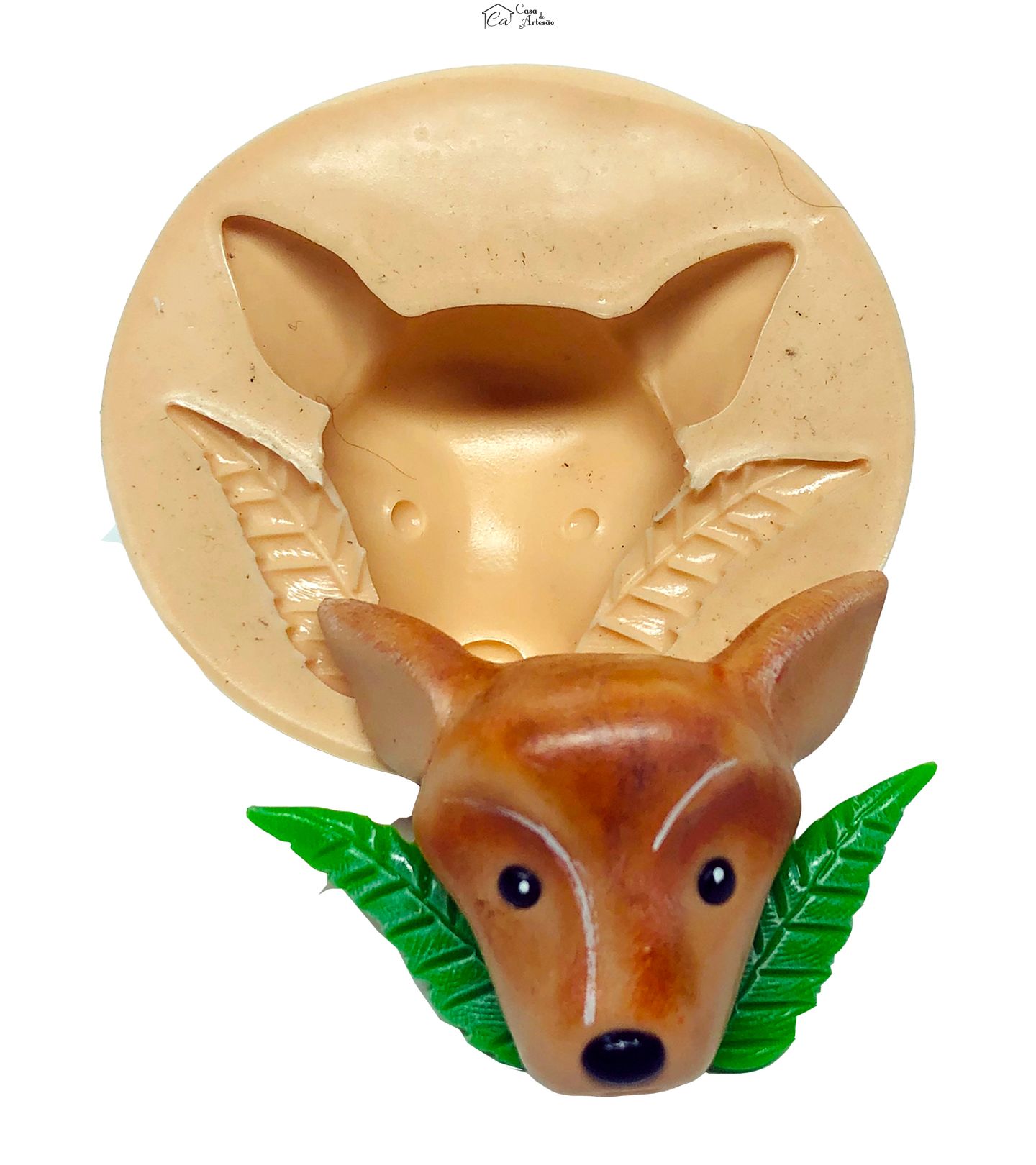 Molde de silicone - Rosto Raposa - Grande - P680