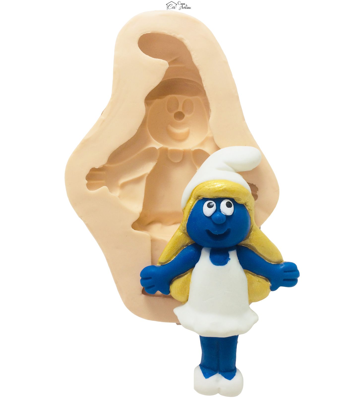 Molde de silicone - Smurf - Smurfete - P127