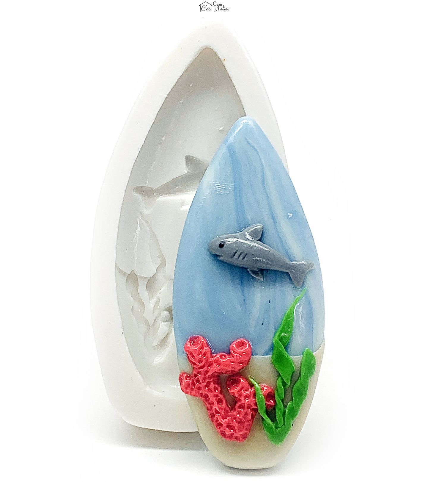 Molde de silicone - Surf - Prancha Decorada - Grande - P1138