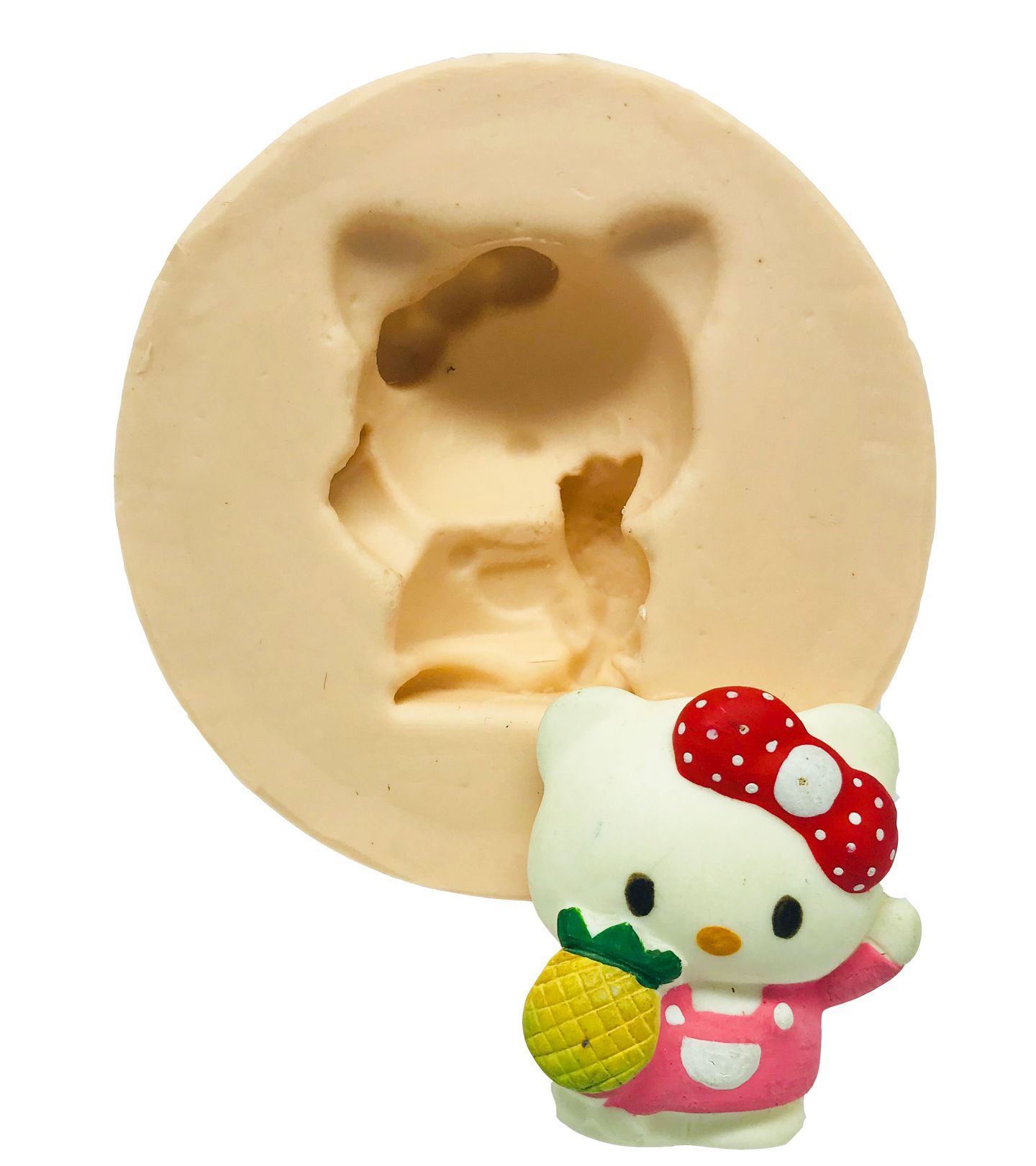 Molde de silicone - Hello Kitty Media com Abacaxi
