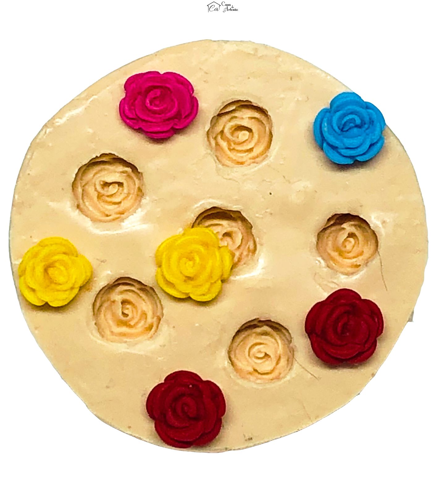 Molde de silicone - Rosa - 6 Peças - Pq - P187