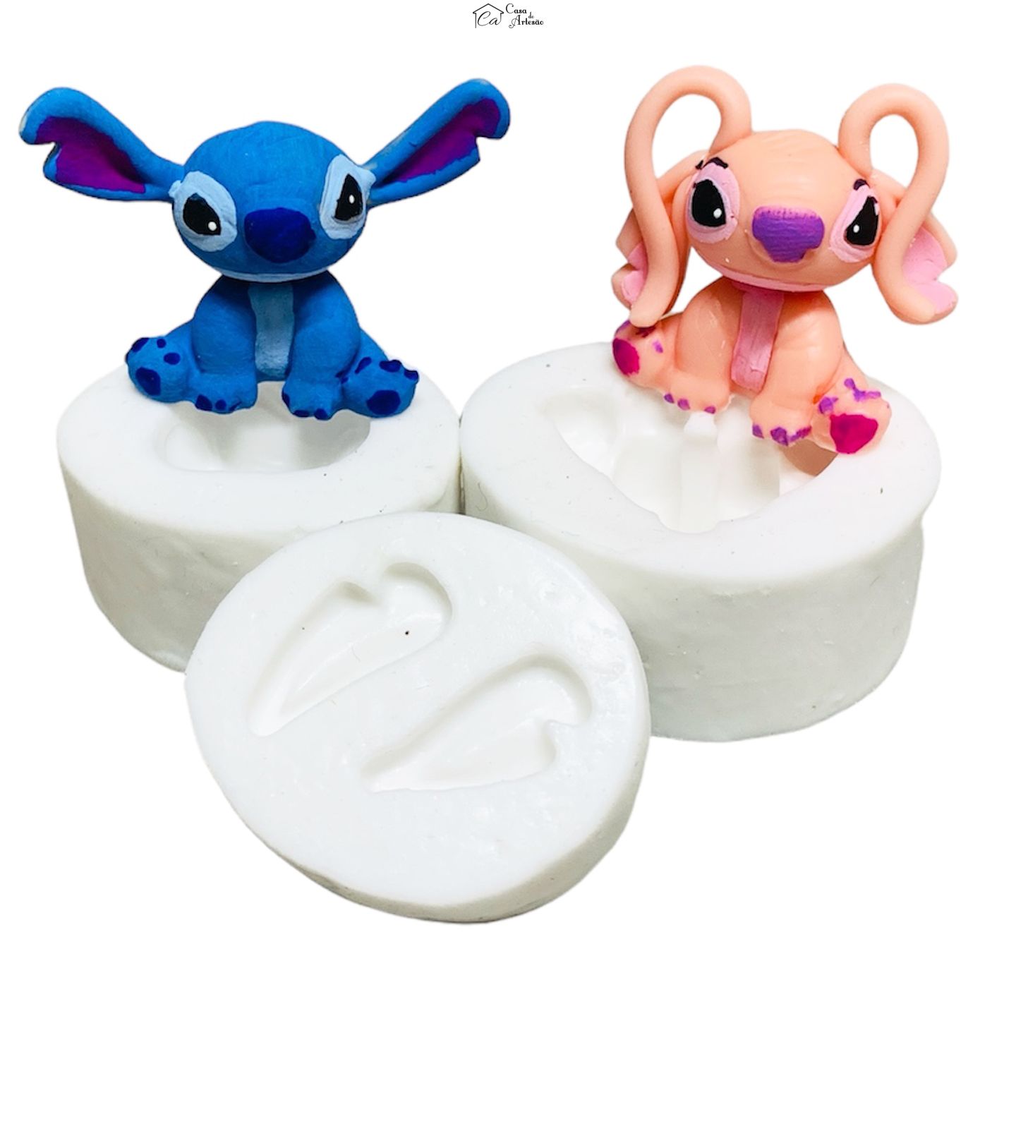 Molde de silicone - Lilo & Stitch - Stitch ou Angel 3D - Pequeno - P1240/P1241
